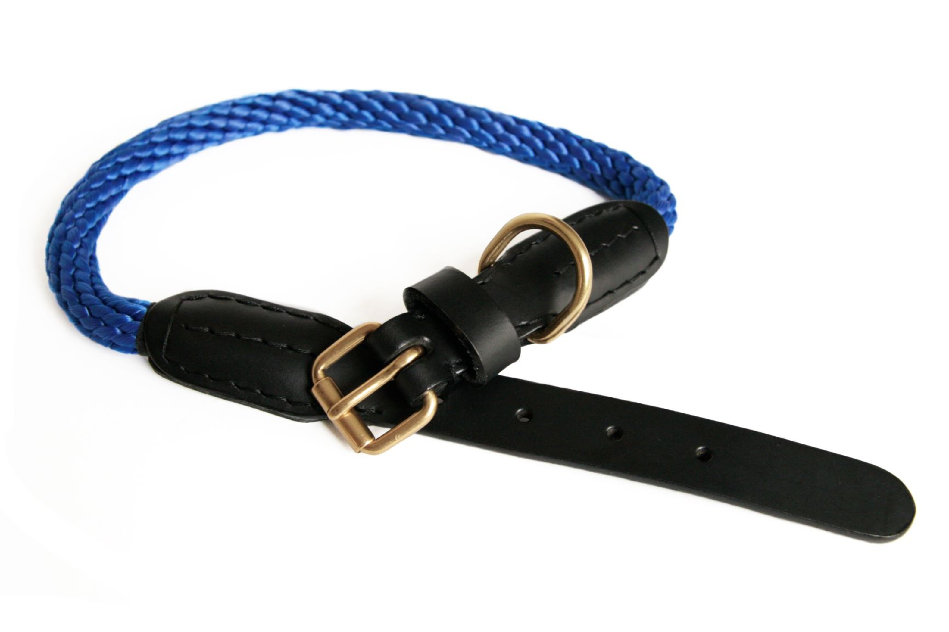 Rope and Leather Collar with Buckle (20 in) Image 1