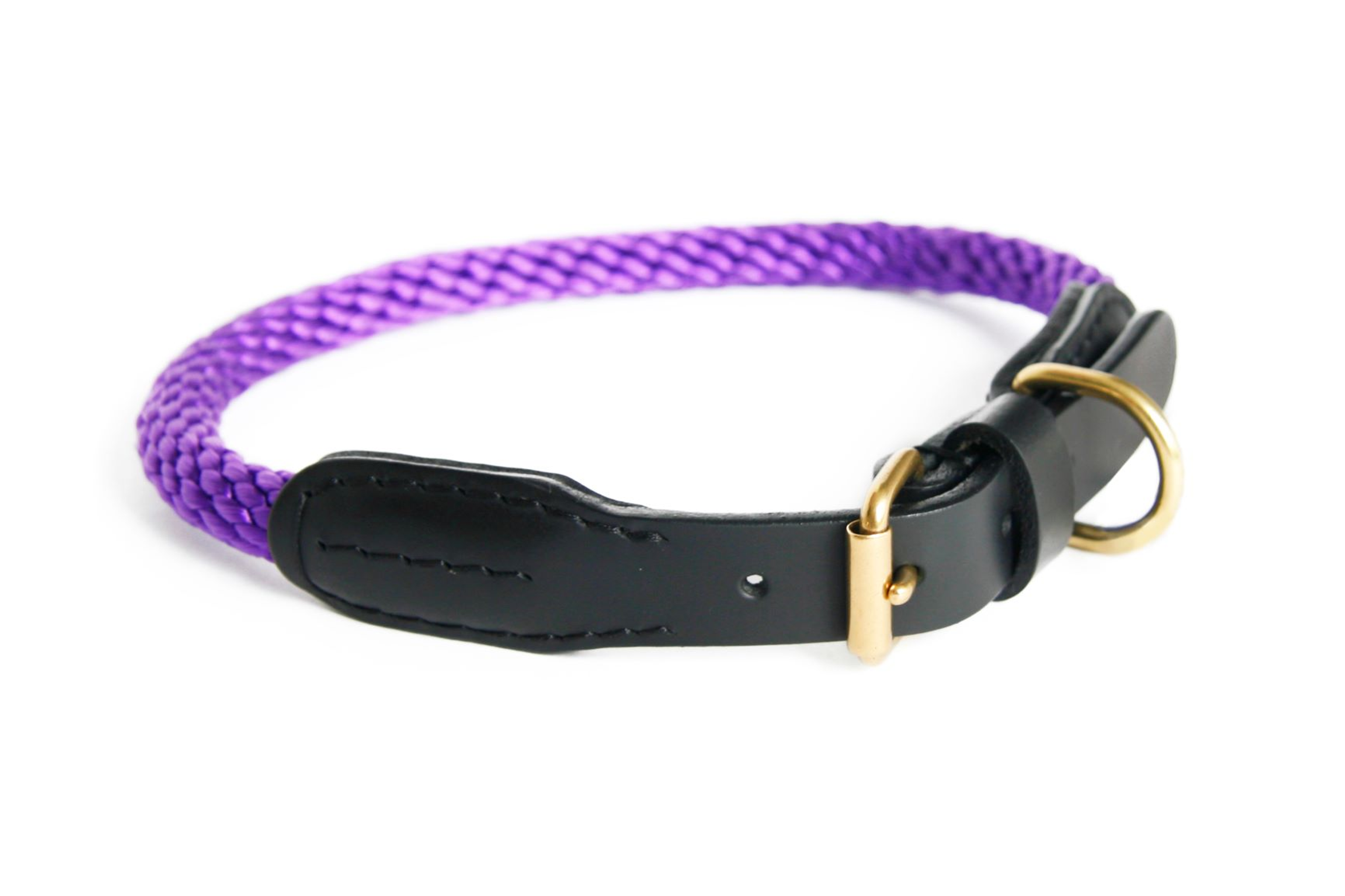 Rope and Leather Collar with Buckle (26 in) Image 1