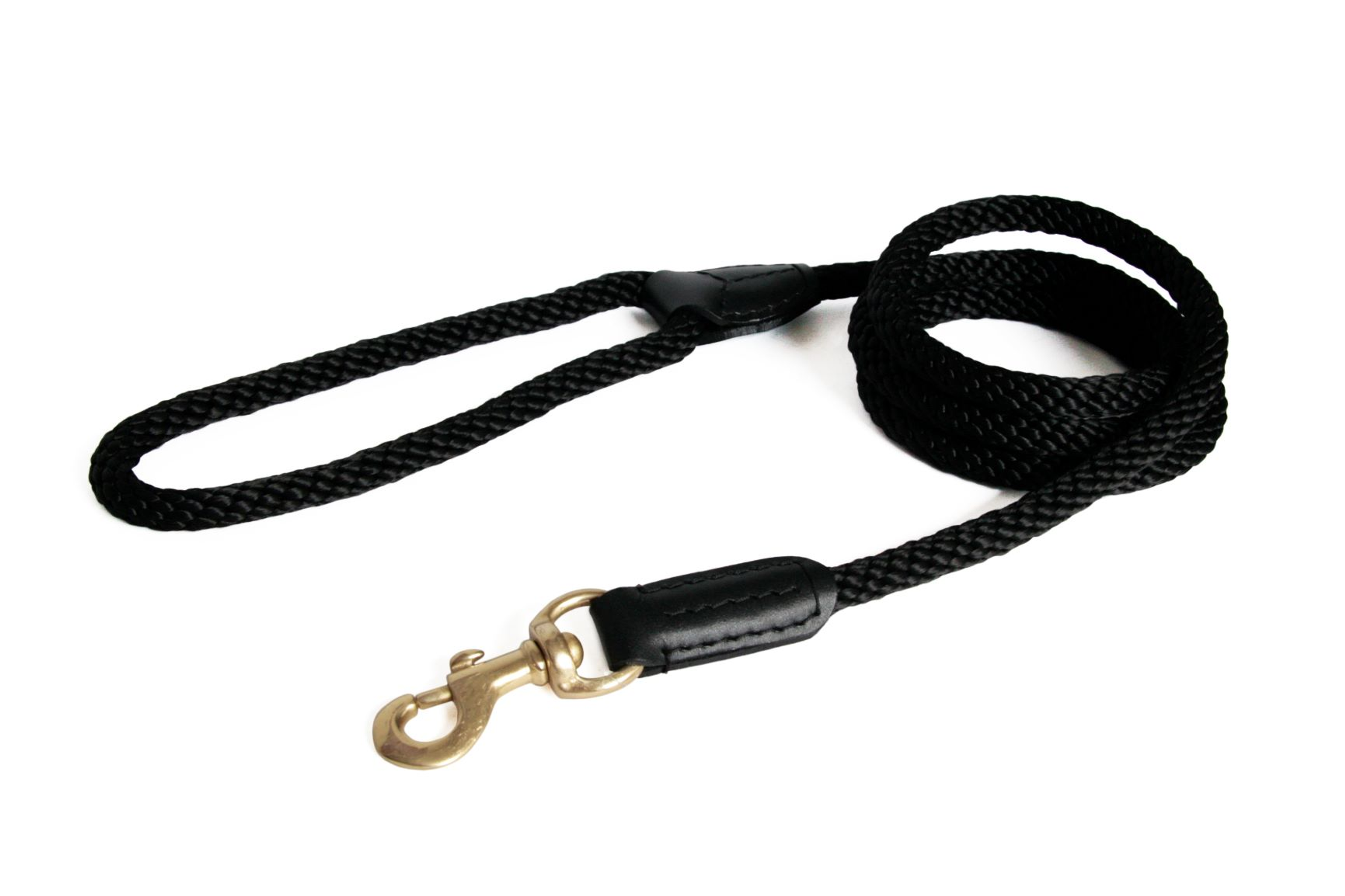 Rope and Leather Snap Lead (4ft x 3/4 in) Image 1