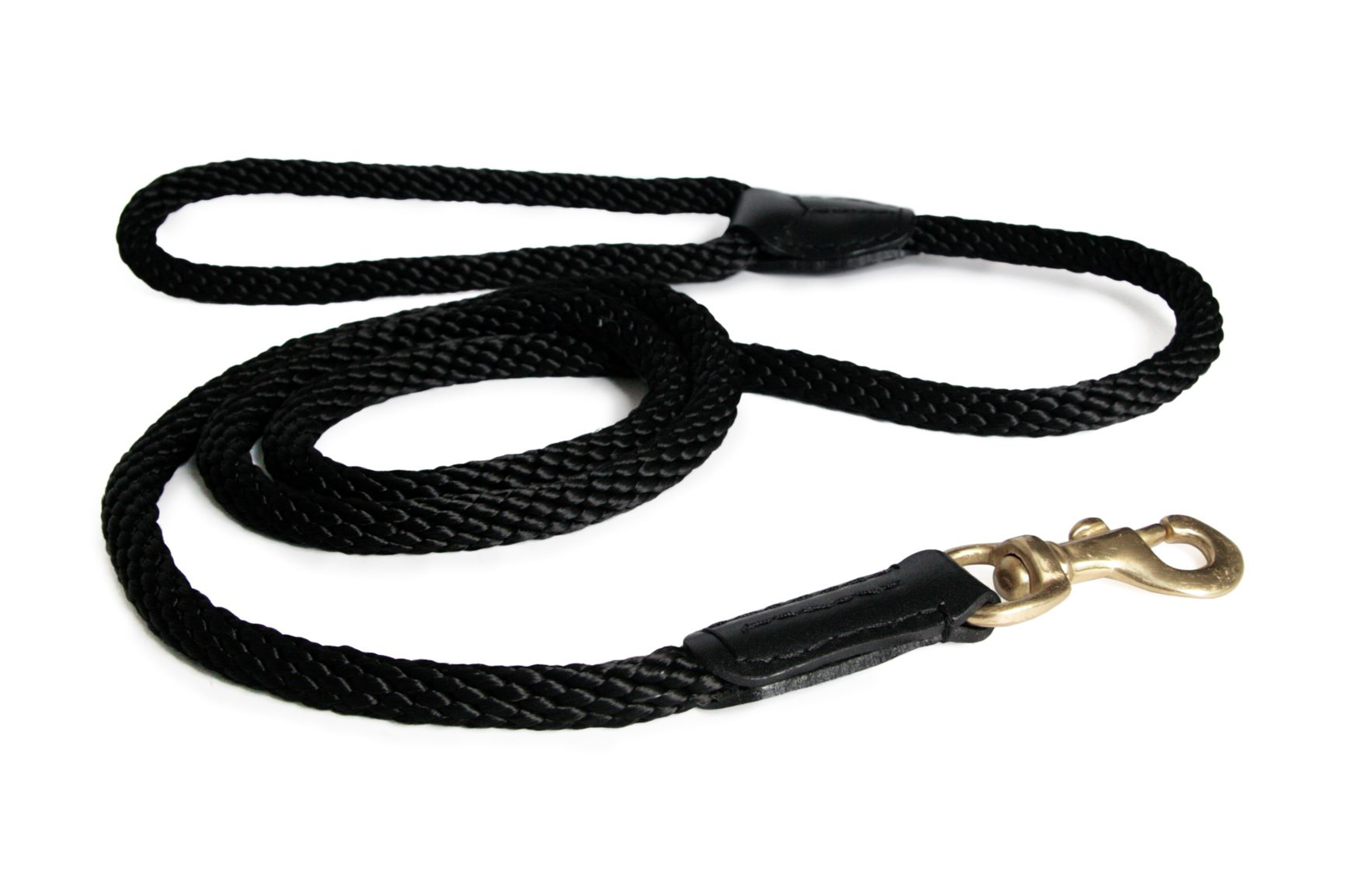 Rope and Leather Snap Lead (6ft x 3/4 in) Image 1