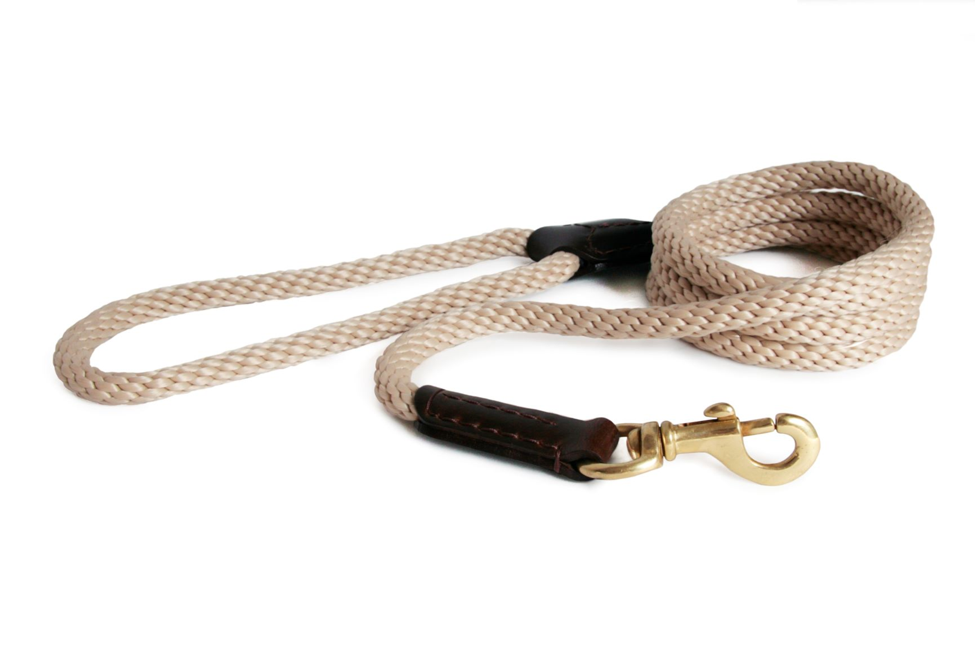 Rope and Leather Snap Lead (4ft x 3/4 in) Image 1