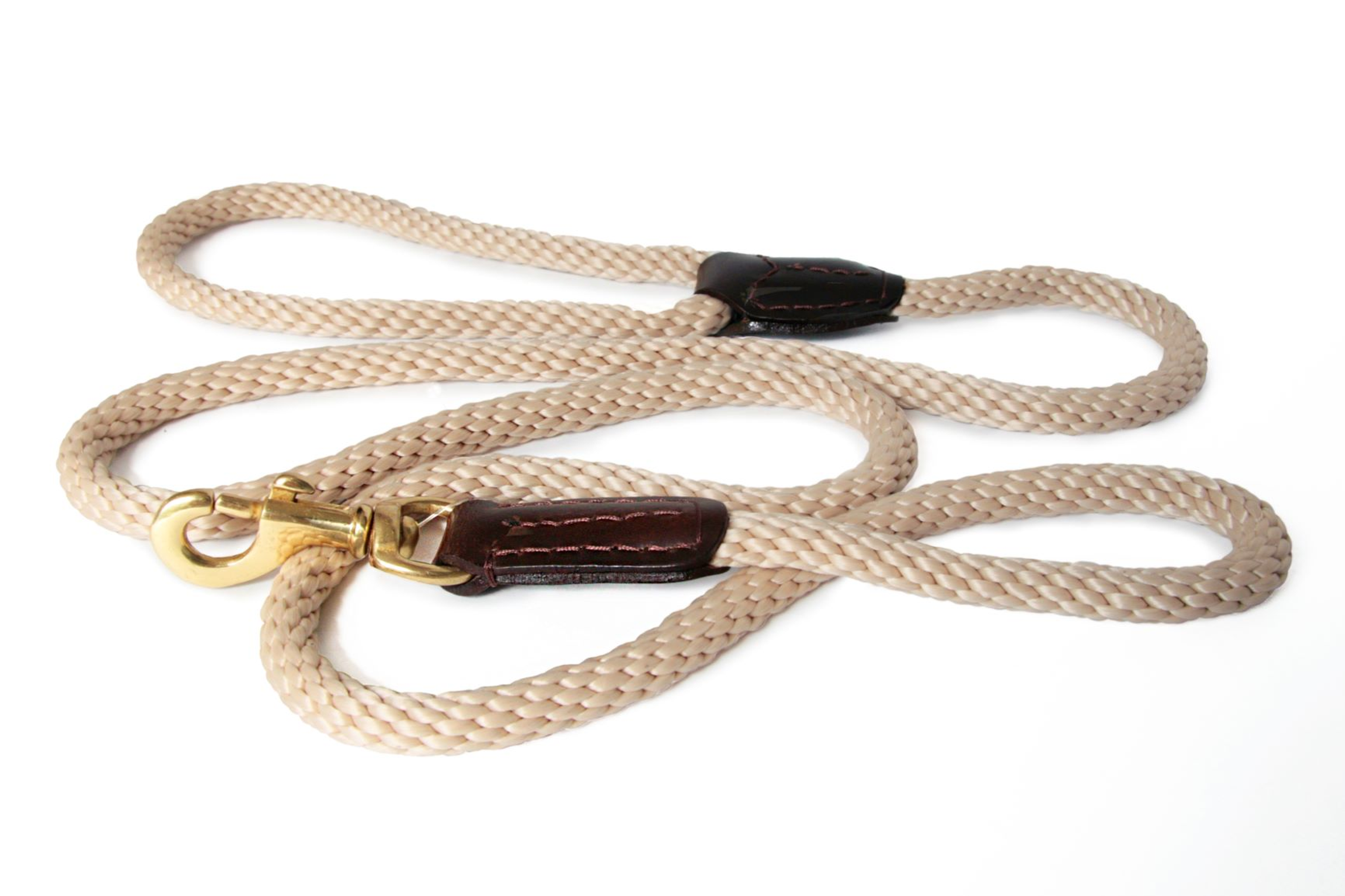 Rope and Leather Snap Lead (6ft x 3/4 in) Image 1