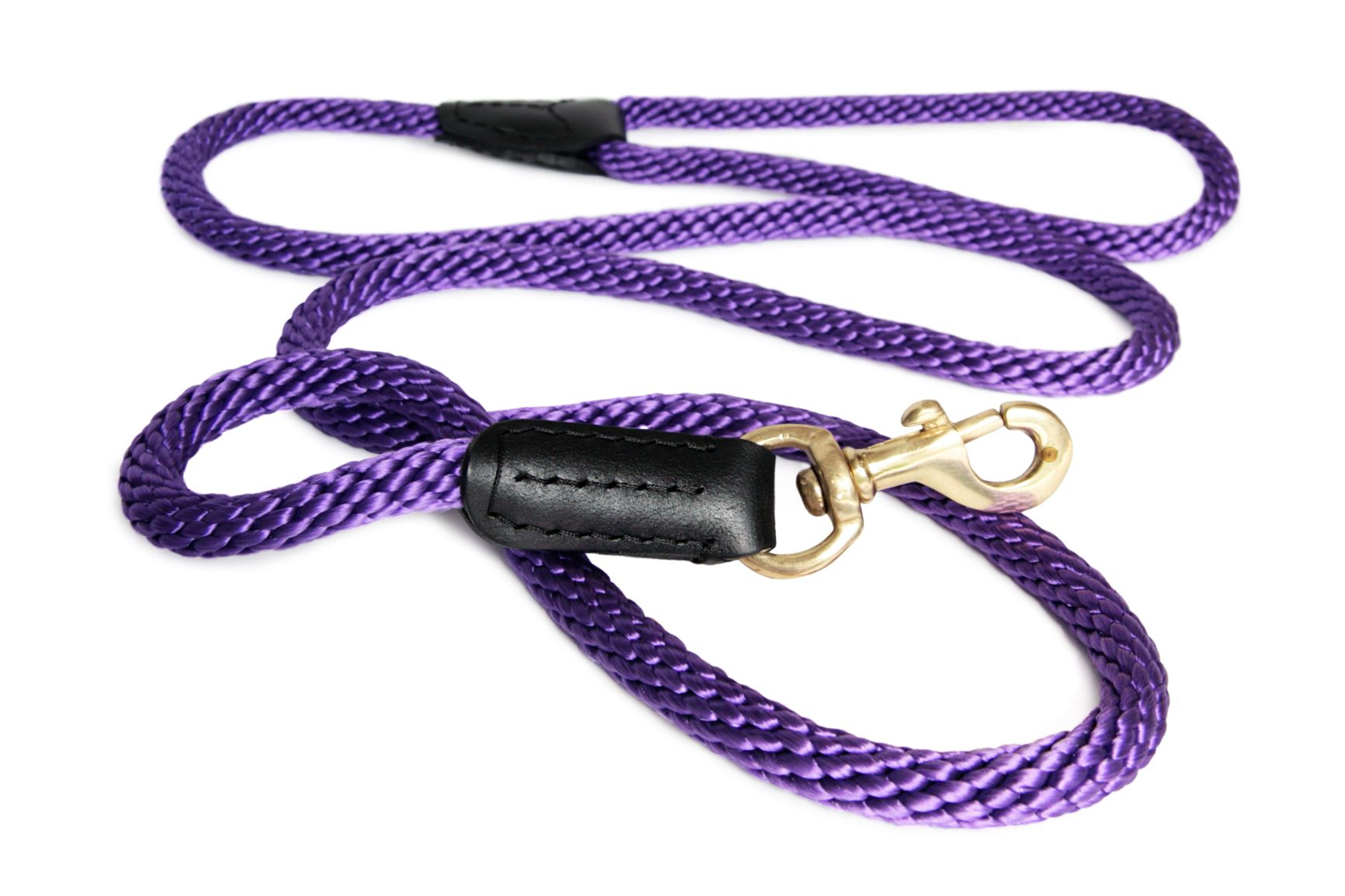 Rope and Leather Snap Lead (6ft x 3/4 in) Image 1