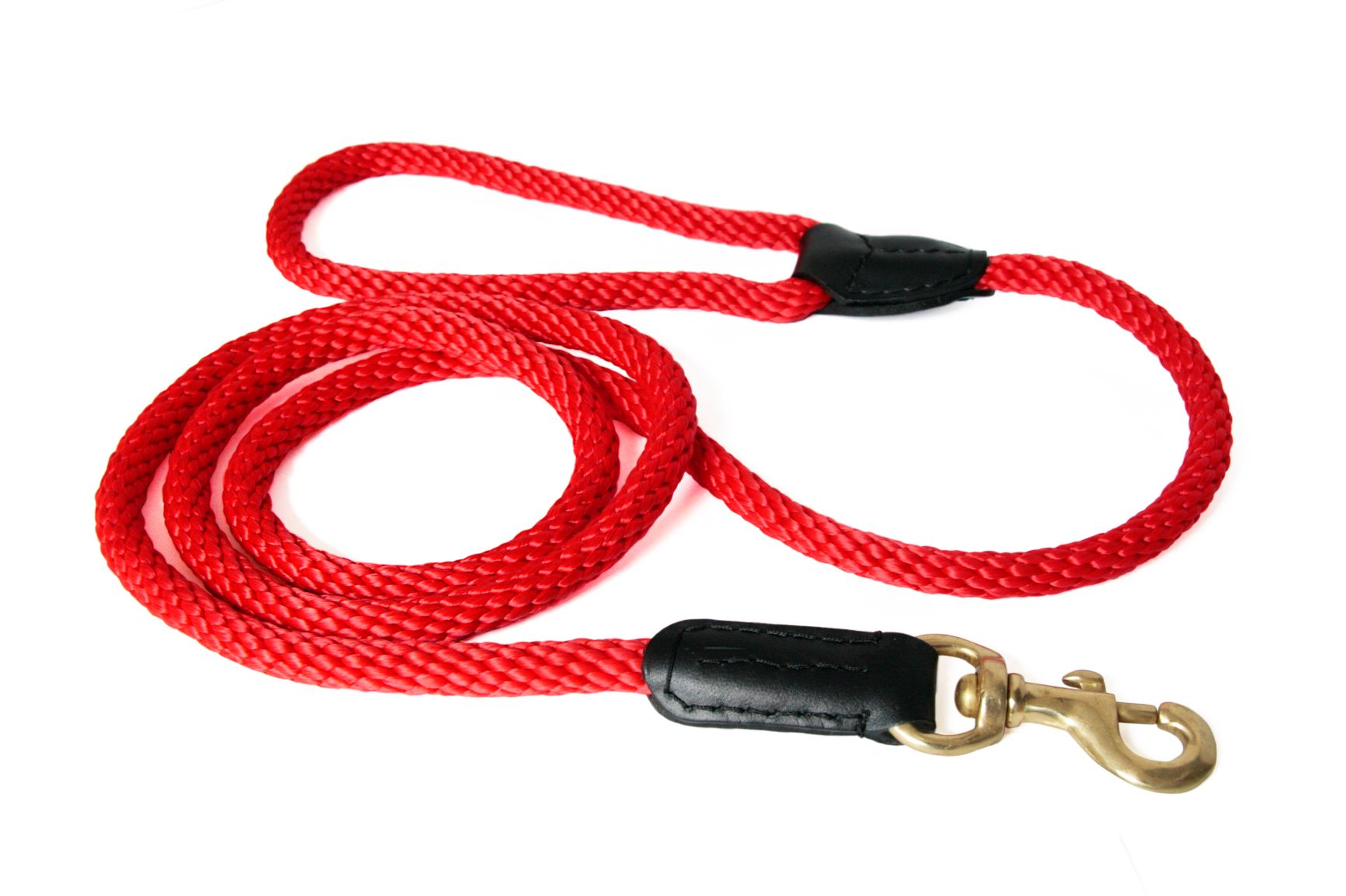 Rope and Leather Snap Lead (4ft x 3/4 in) Image 1