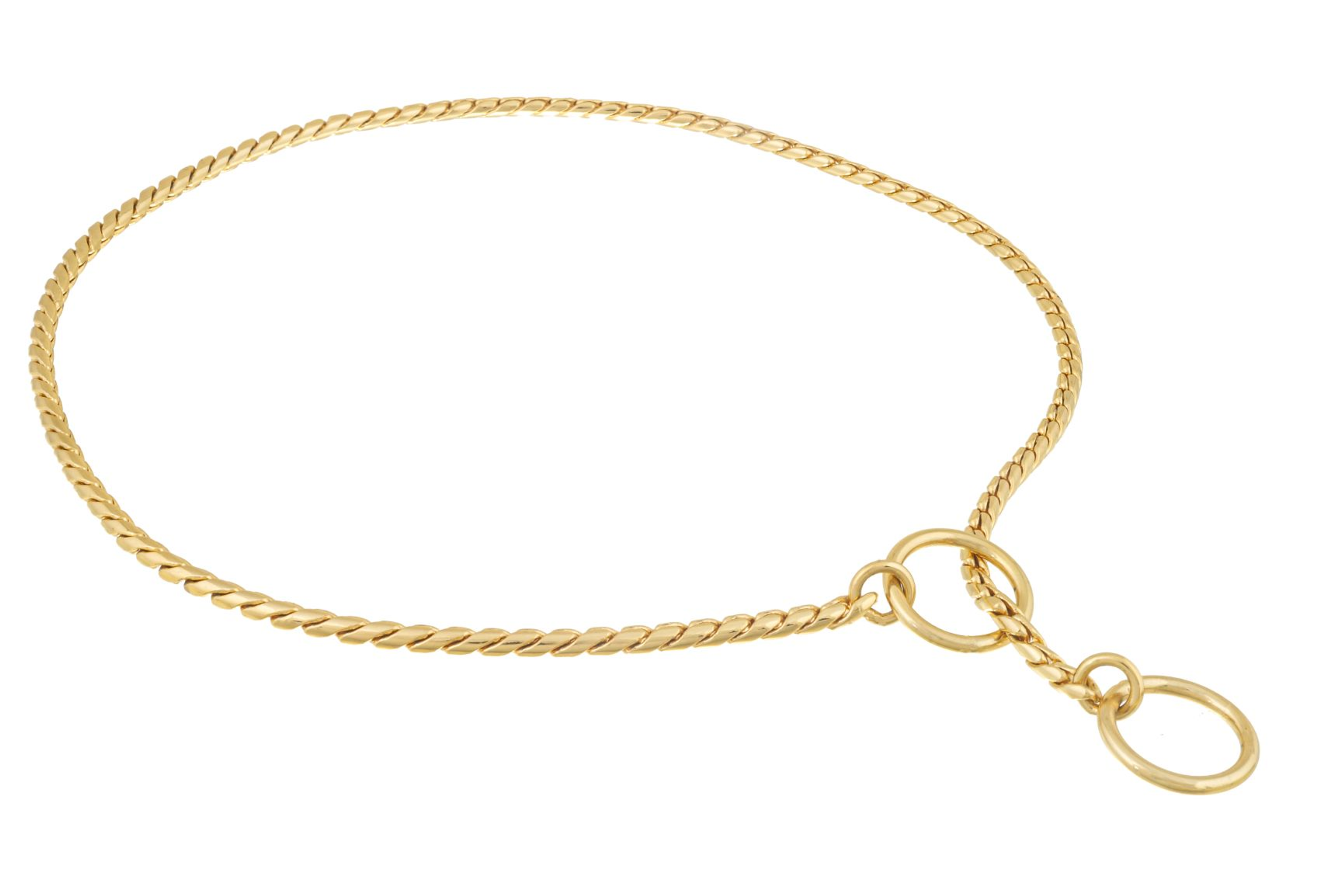 Slip Snake Show Chain Collar (20 in x 3.8mm) Image 1