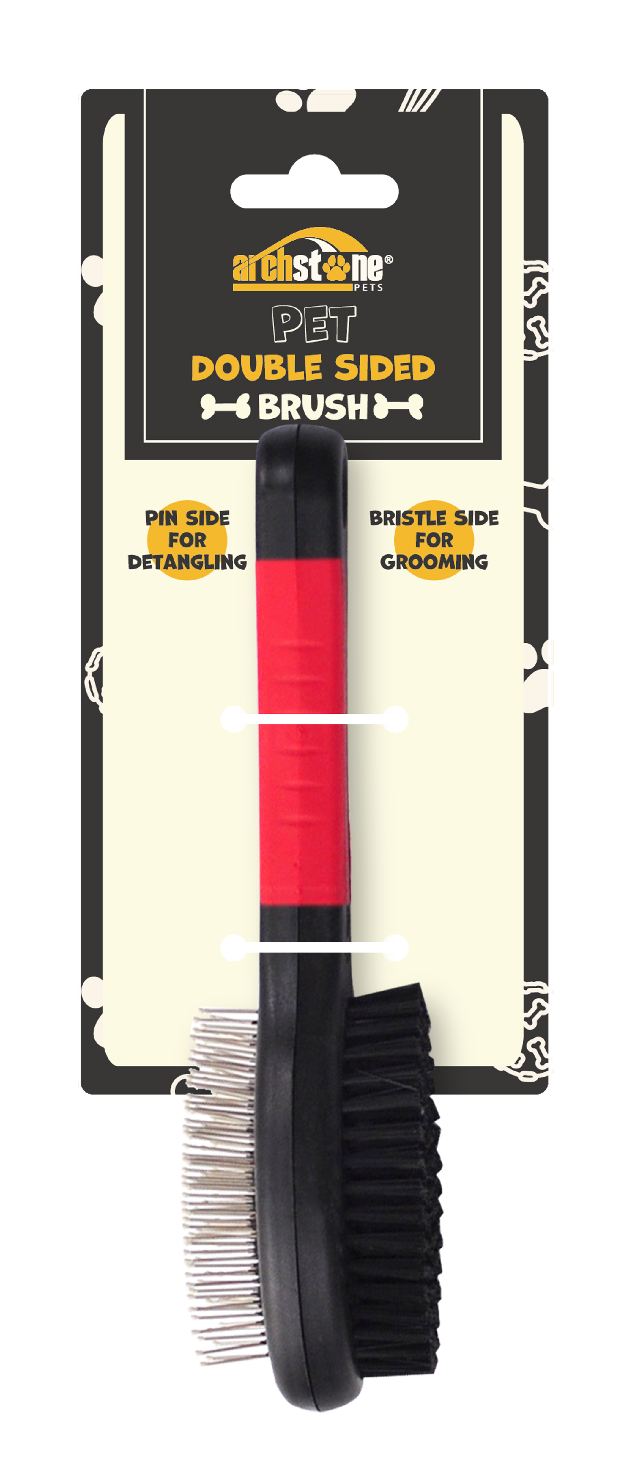 Double Sided Pet Brush - Bristles and Pins Image 1