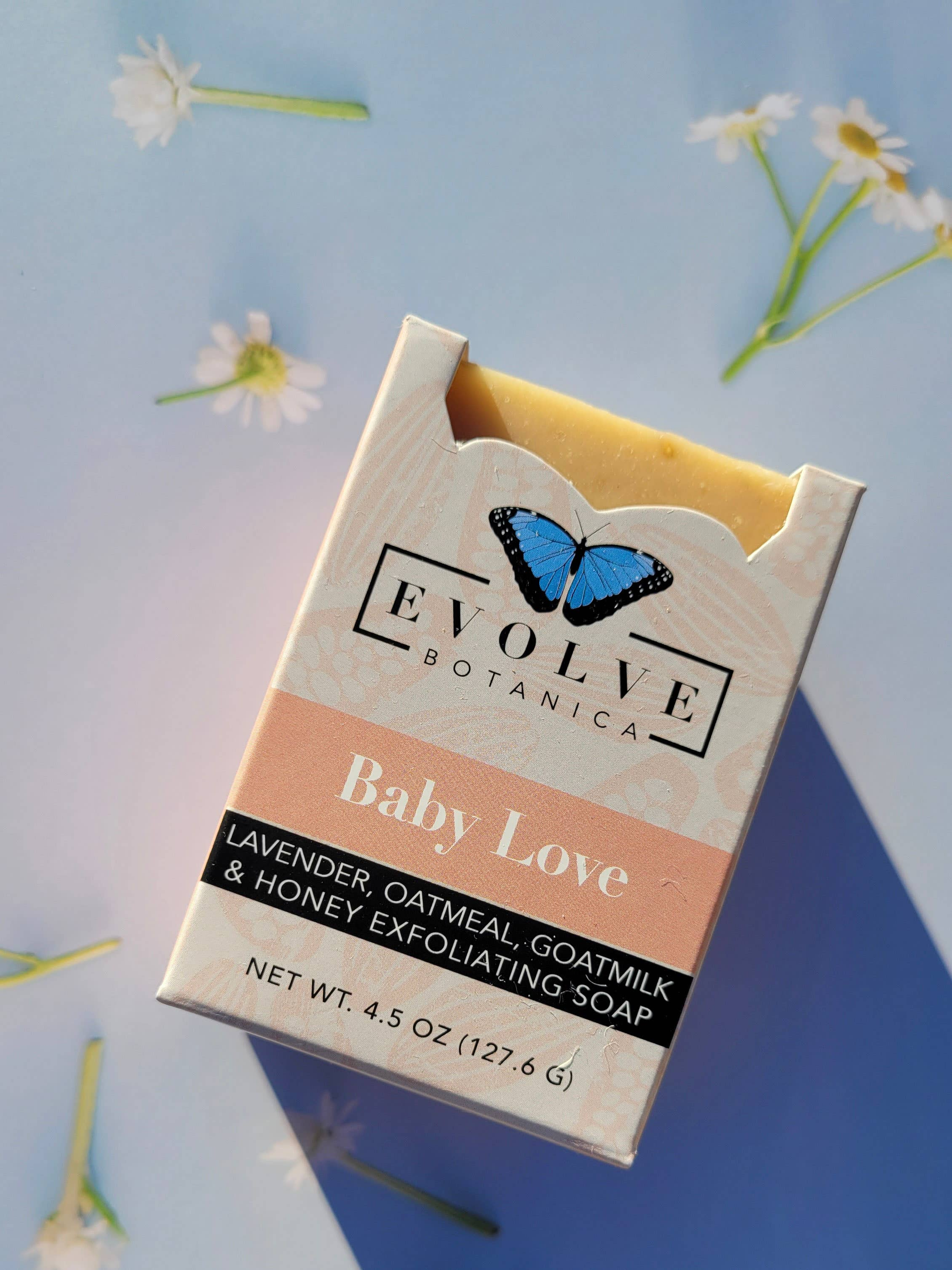 Soap Moisturizing Fresh Goat's Milk Colloidal Oatmeal Unrefined Wildflower Honey for Sensitive Skin 2.25 Length 3.00 Width 1.75 Height