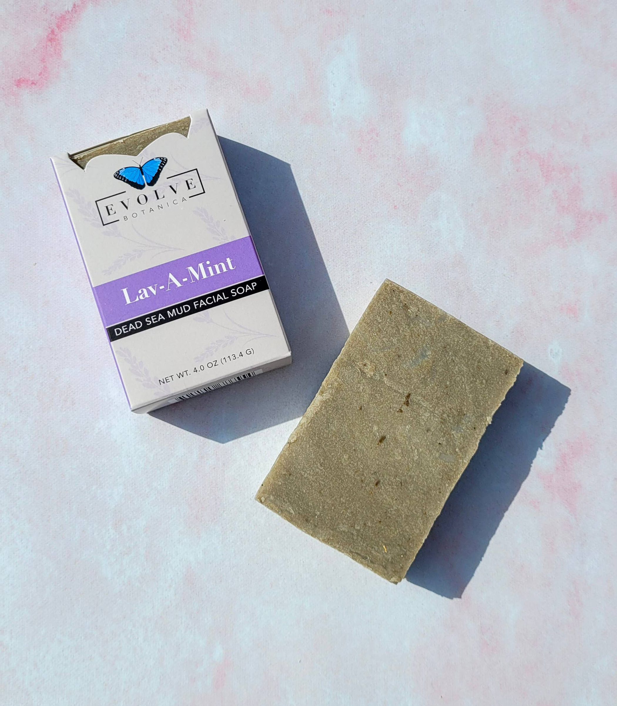 Soap Facial Cleanser Dead Sea Mud Normal to Oily Skin Lavender and Spearmint Scent Natural Handmade Cruelty Free