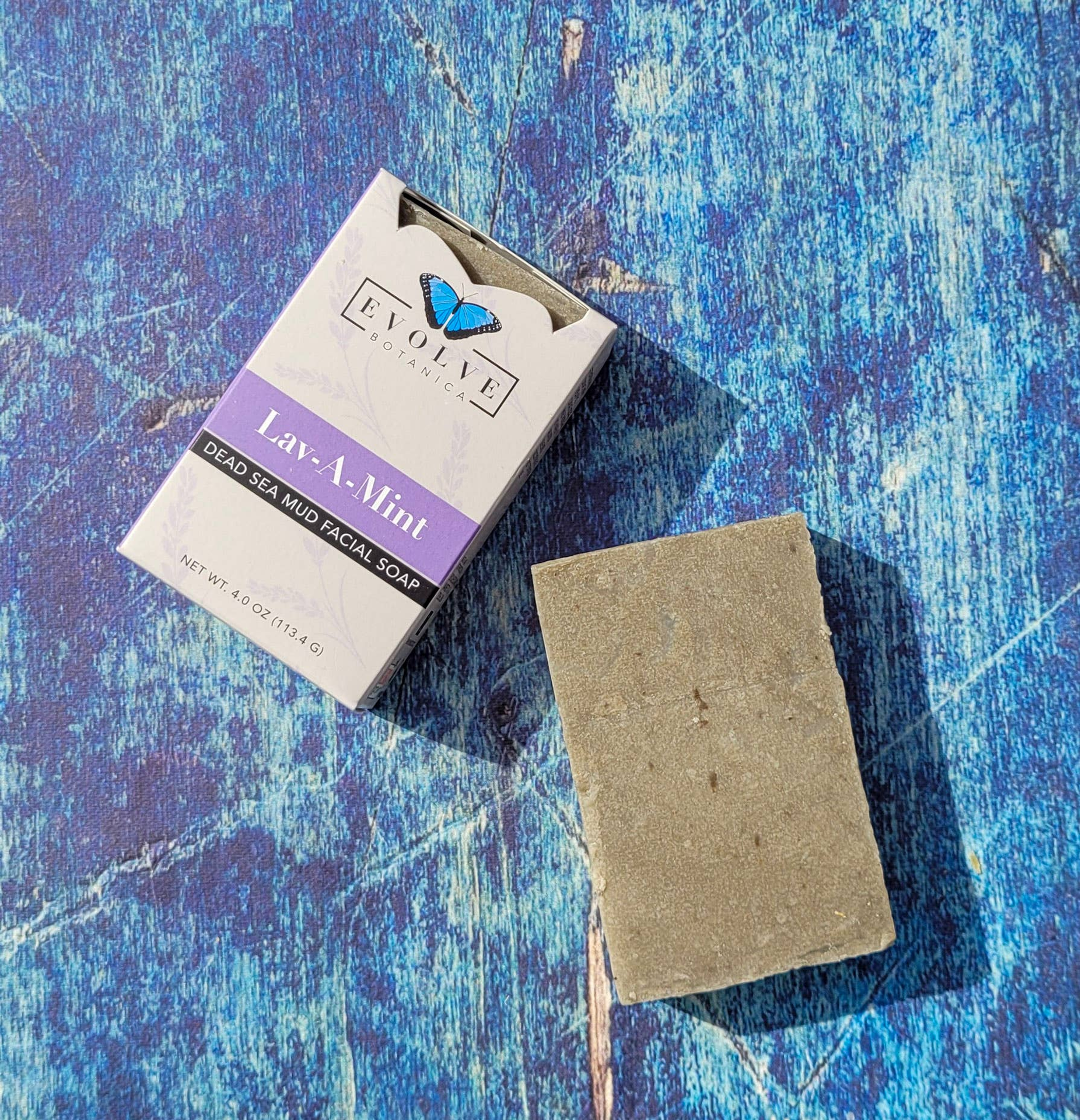 Soap Facial Cleanser Dead Sea Mud Normal to Oily Skin Lavender and Spearmint Scent Natural Handmade Cruelty Free