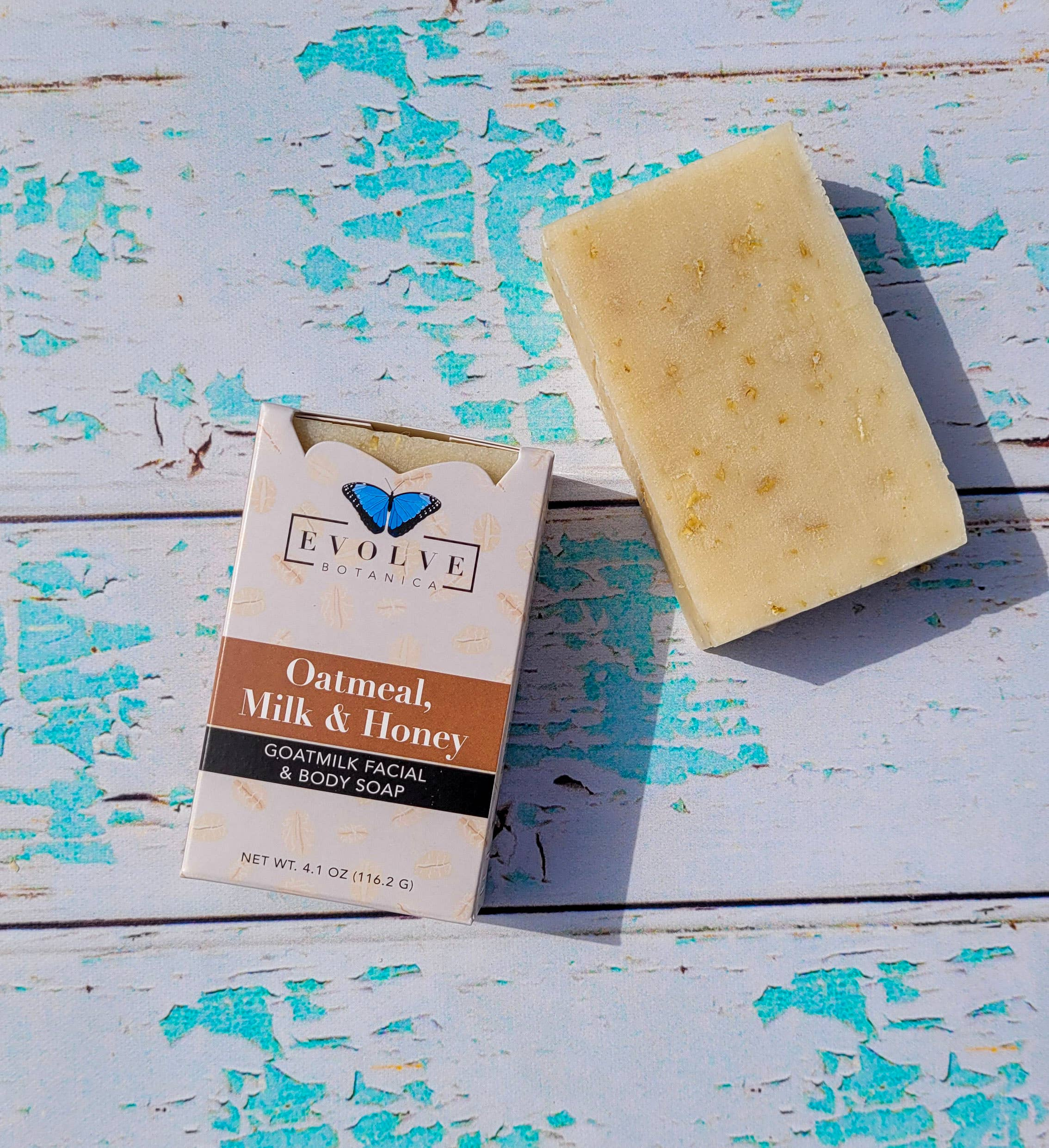 Soap Facial and Body Cleanser Oatmeal Goatmilk Honey Shea Butter Bitter Almond Essential Oil 4 oz Naturally Handmade Cruelty Free