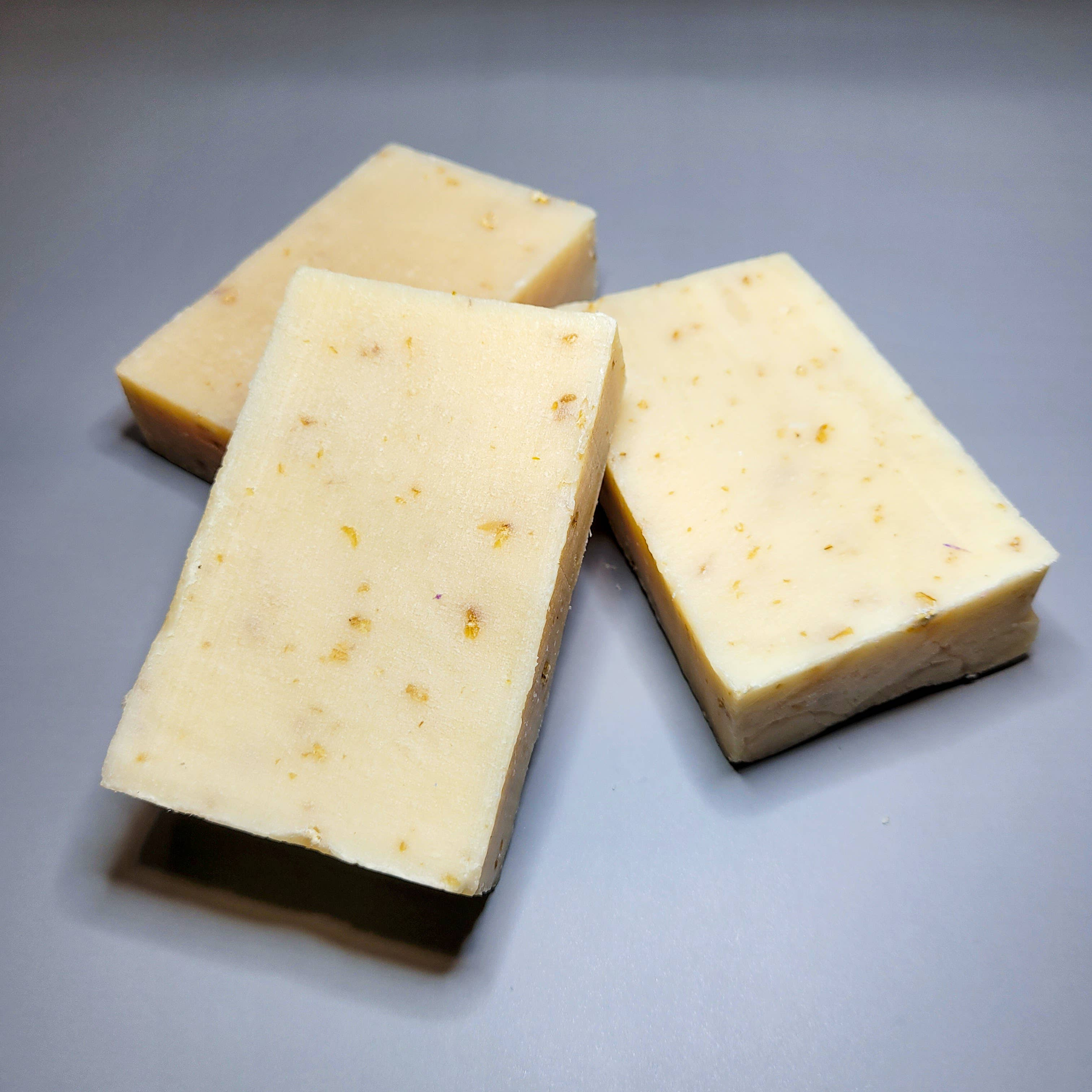 Soap Facial and Body Cleanser Oatmeal Goatmilk Honey Shea Butter Bitter Almond Essential Oil 4 oz Naturally Handmade Cruelty Free