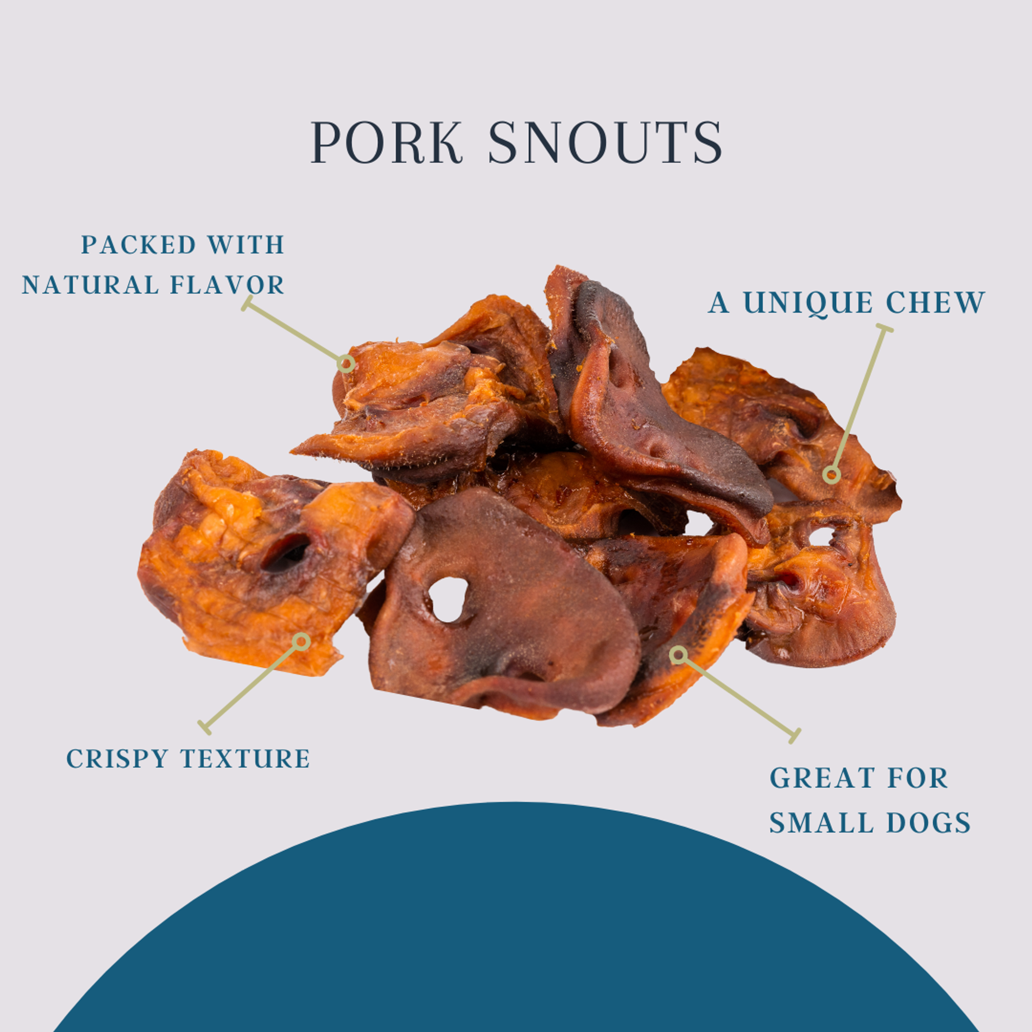 Platinum Pet Treats - Pork Snouts (Pack of 10) Image 1