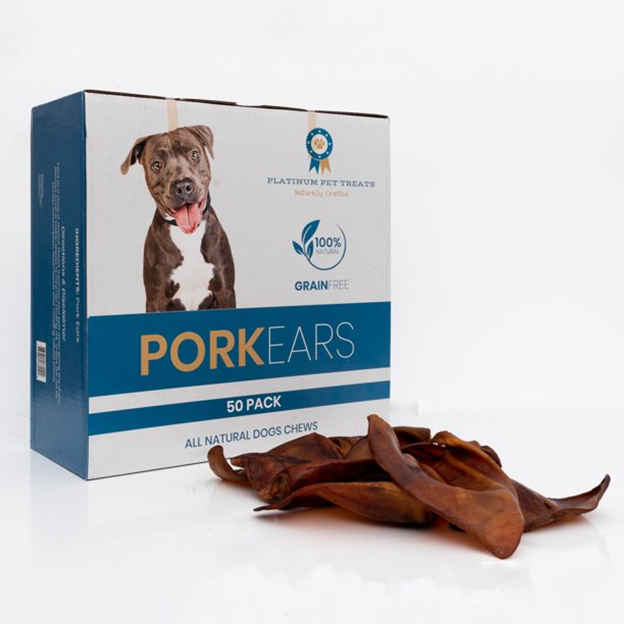 Platinum Pet Treats - Super Pig Ears (Pack of 50) Image 1