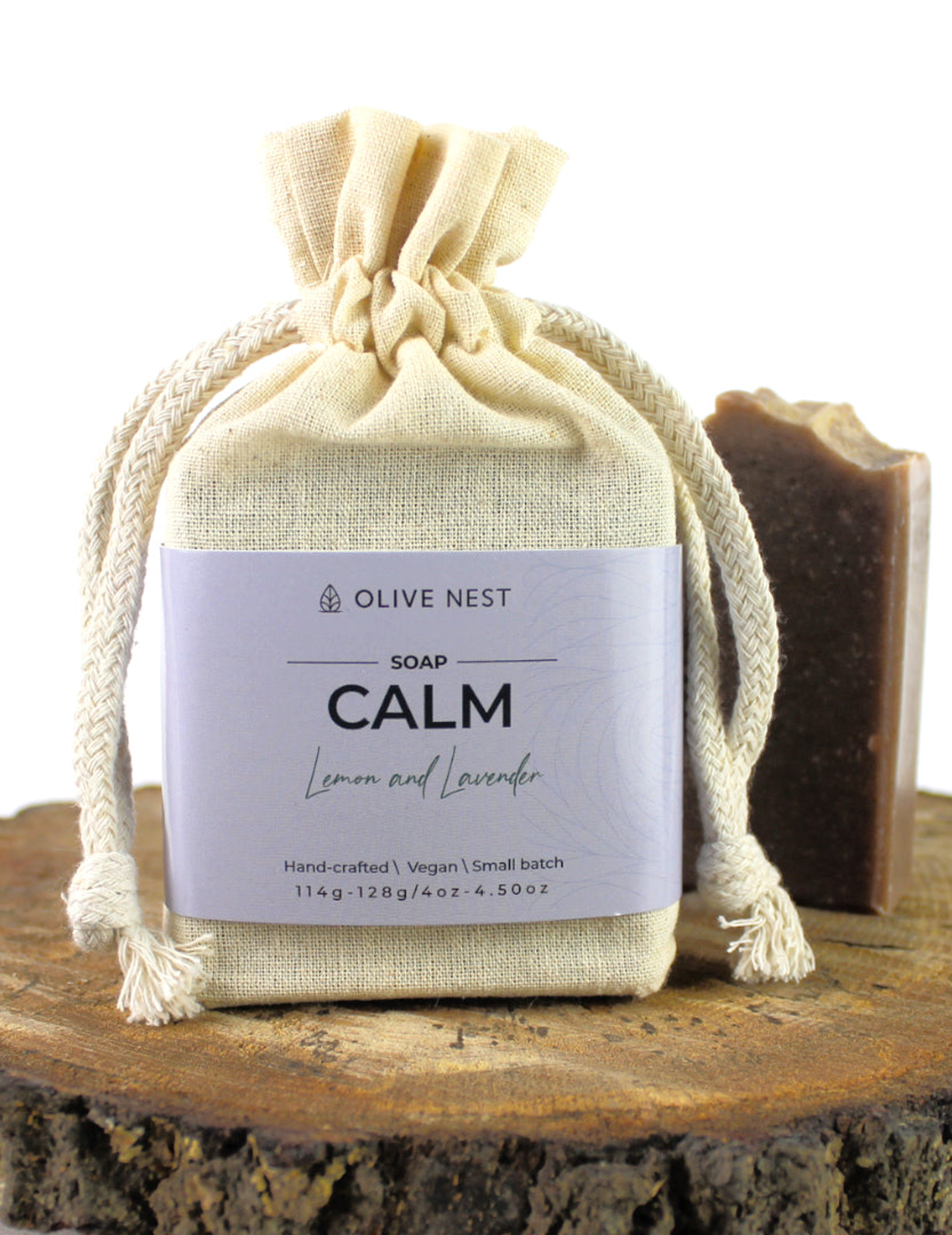 Soap Bar Lemon and Lavender Handcrafted Vegan Small Batch Antibacterial Properties Non Pore Clogging Saponified Organic Oils