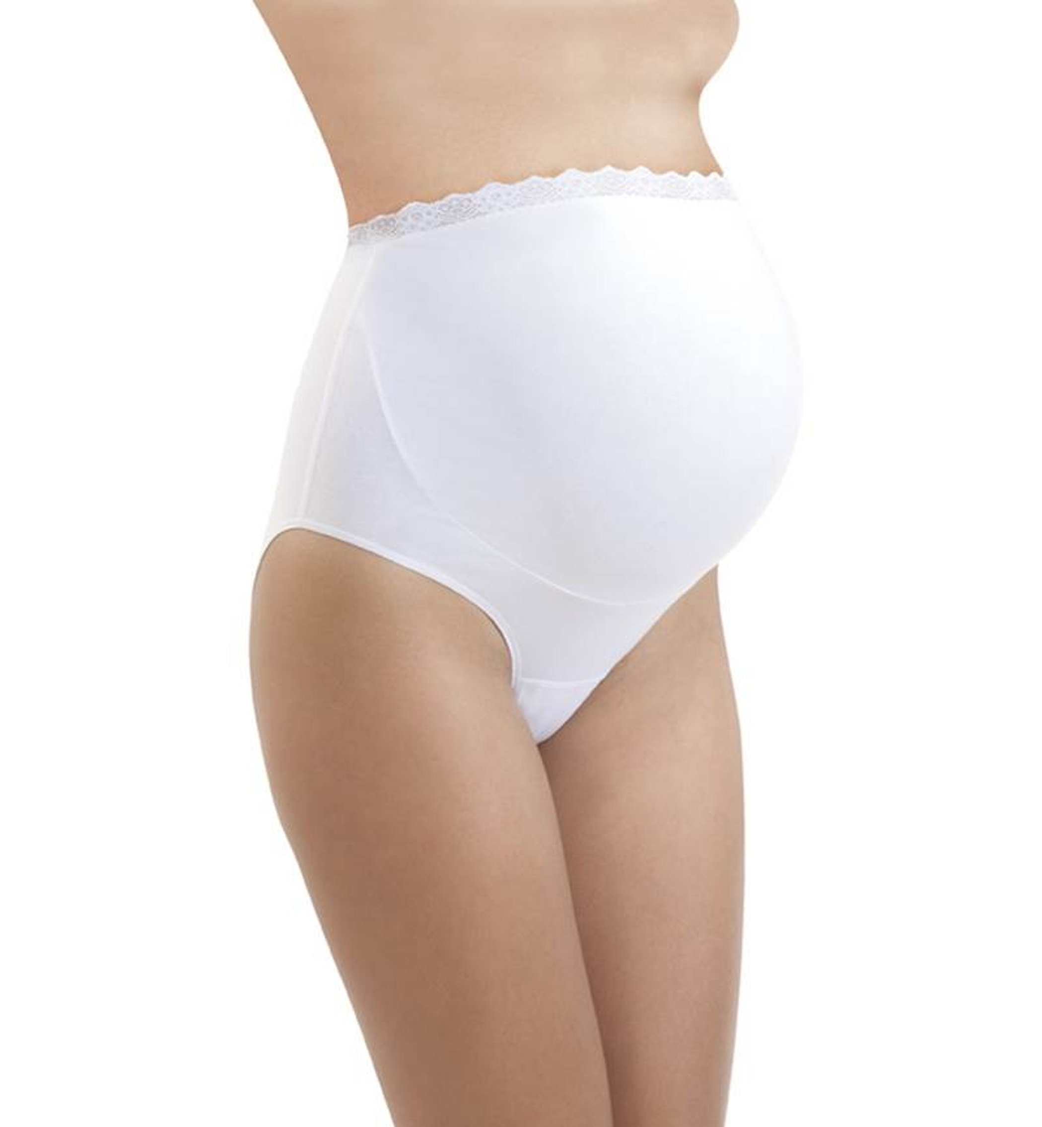 Braga para maternidad cómoda y elegante con diseño chic 95 porciento algodón 5 porciento elastano tamaño regular color blanco