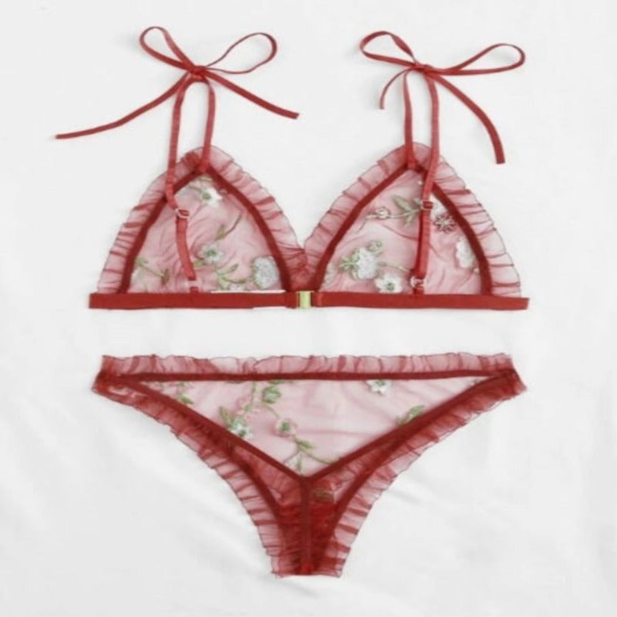 Lingerie Set Sexy Two Piece Lace Bra Panties Self Love Confidence 2 Pieces