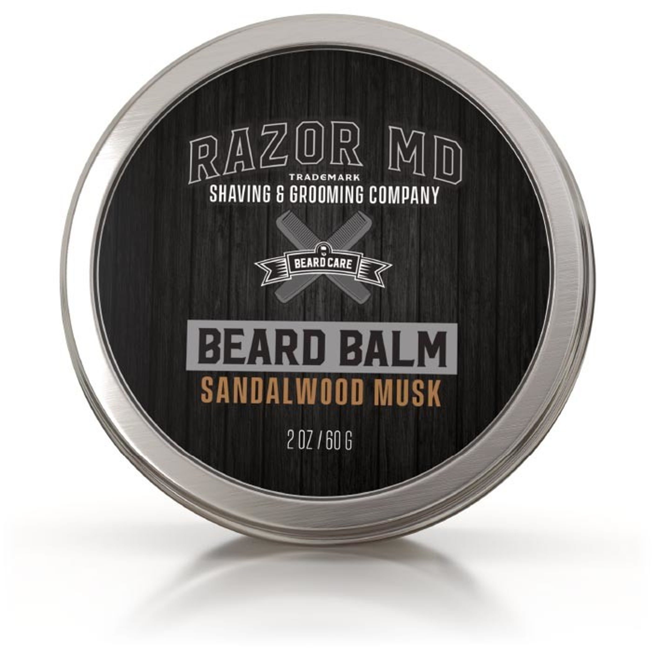 Beard Balm 2oz Shapes and Tames Unruly Beard Hair Smooths and Softens Hair Light Notes of Sandalwood Musk Non Greasy Finish