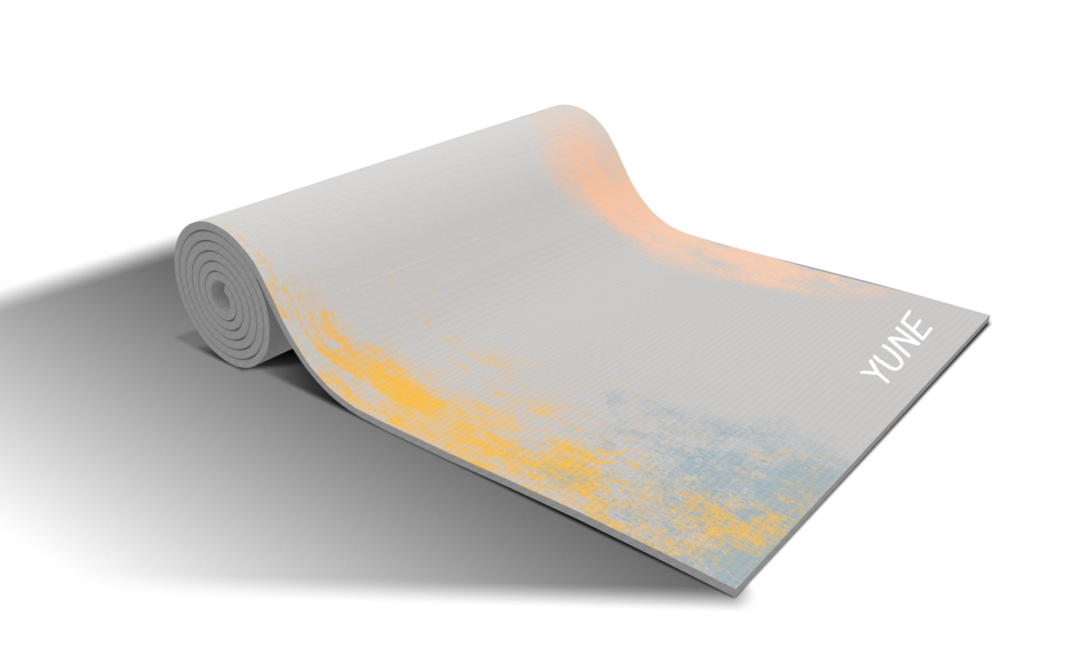 Mat para yoga antideslizante de 5mm liviana diseño reversible material PVC ecológico tamaño 24x72 pulgadas peso 2.5 libras