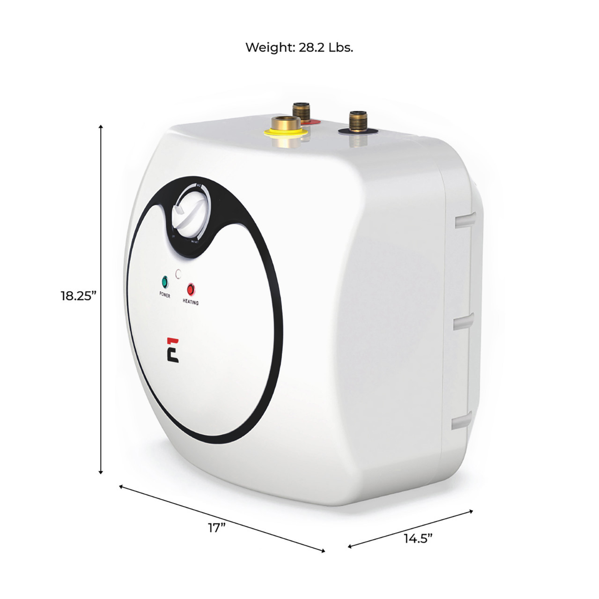 Water Heater Mini Storage Tank 2.5 Gallon Plumb In Line With Existing Water Heater Compatible With Kitchens RVs Boats Utility Rooms