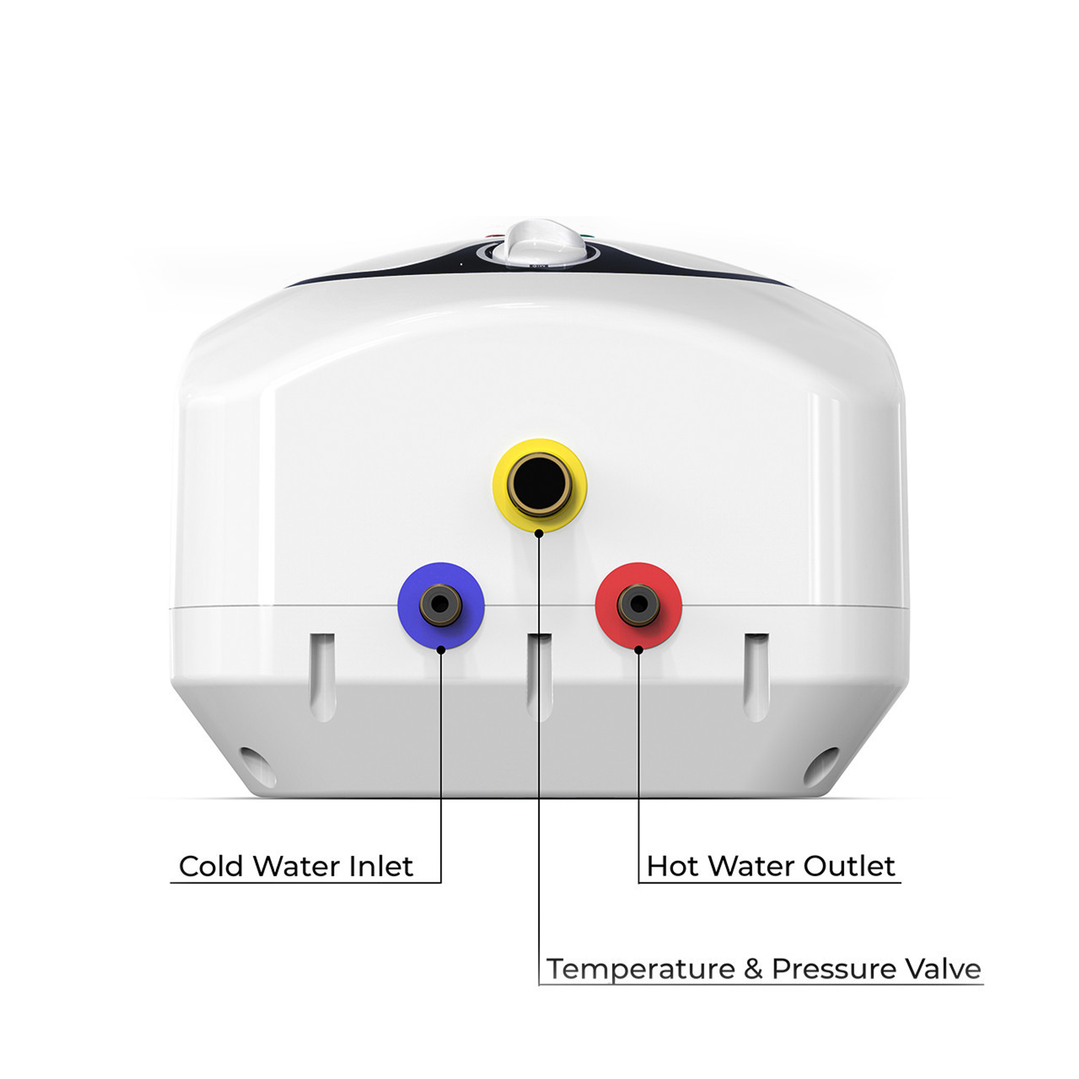 Water Heater Mini Storage Tank 2.5 Gallon Plumb In Line With Existing Water Heater Compatible With Kitchens RVs Boats Utility Rooms