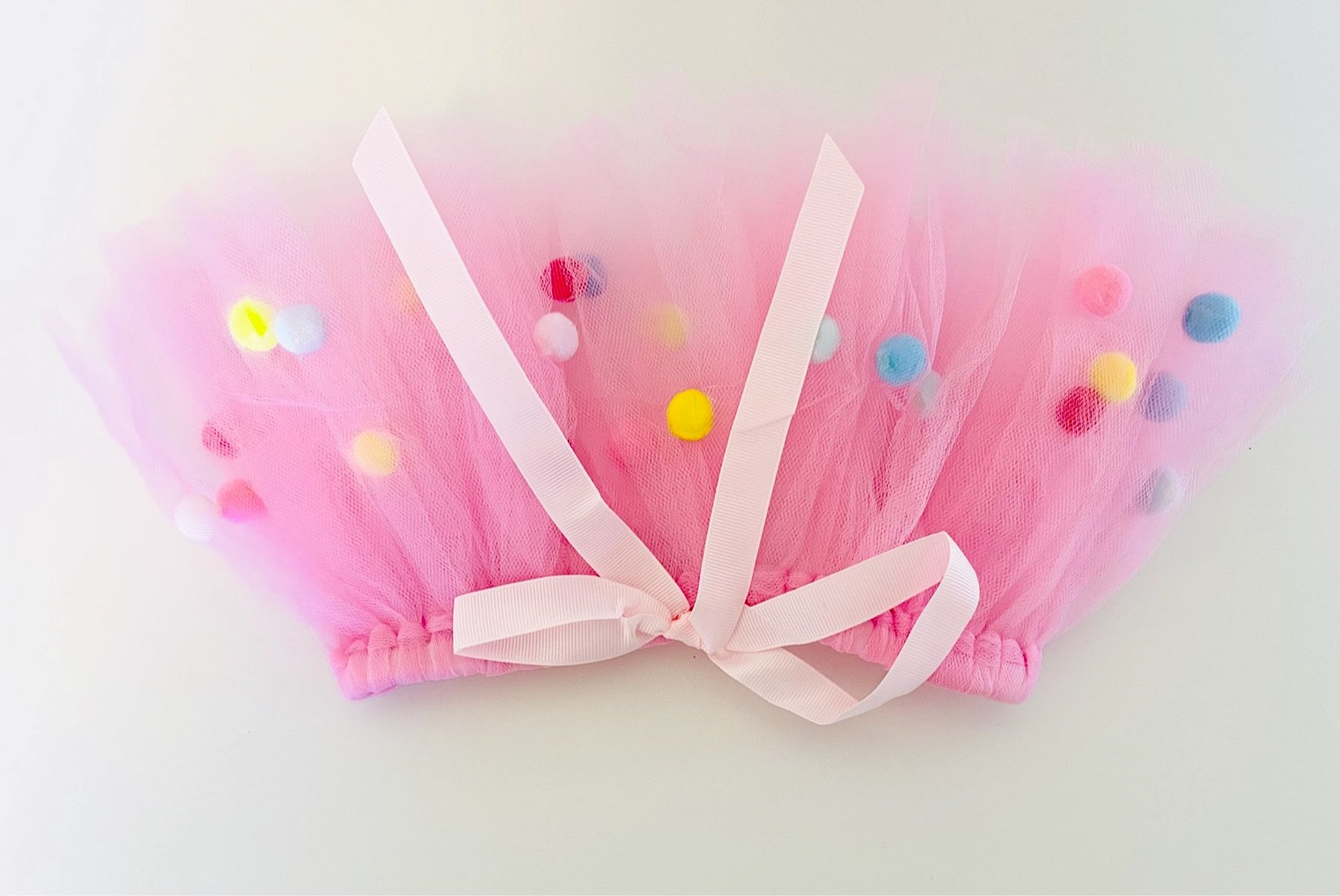 Pink Pom Pom Dog Tutu Skirt (XS) Image 1