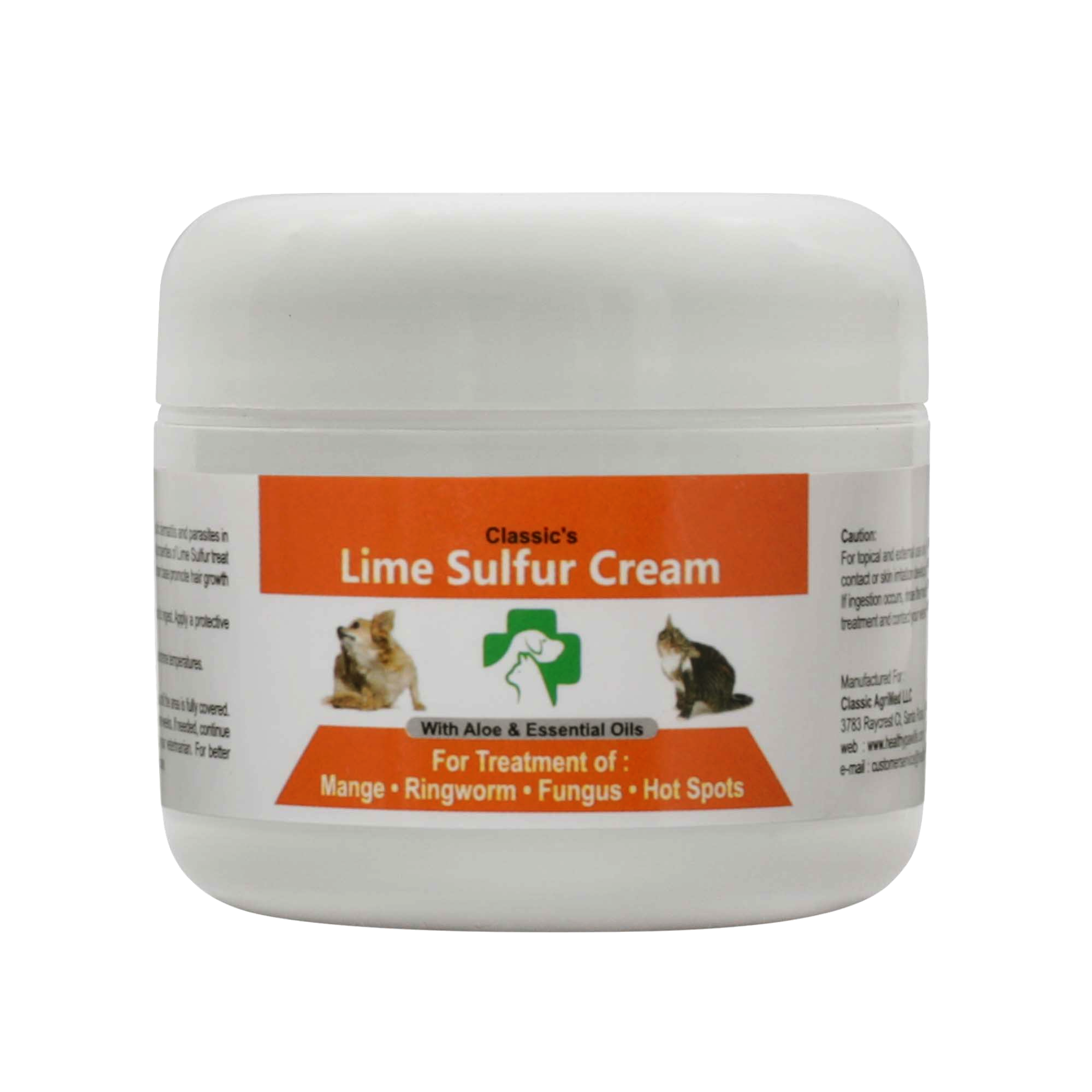 Classic's Lime Sulfur Pet Skin Cream - Pet Care and Veterinary Treatment for Itchy and Dry Skin Image 1