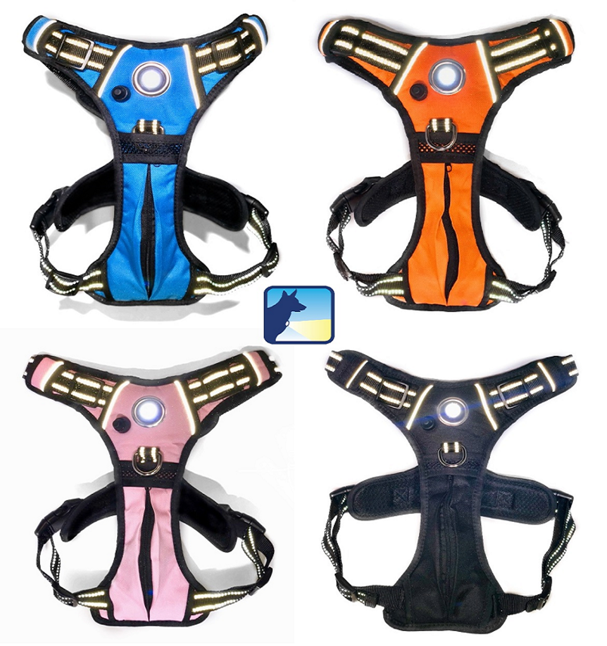 Headlight Harness, Dog Harness with Built In LED Light Image 1