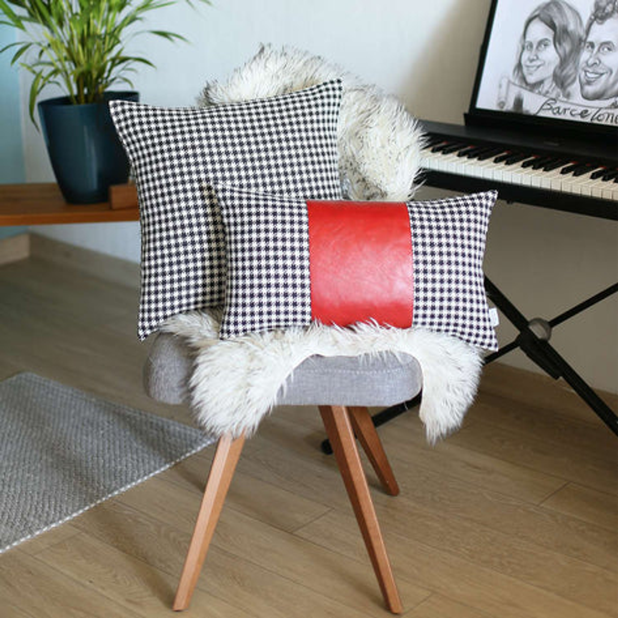 Throw Pillow Covers Boho-Chic Vegan Faux Leather Hidden Zipper Closure Unique Patterns 100% Polyester Spot Clean Only Handmade