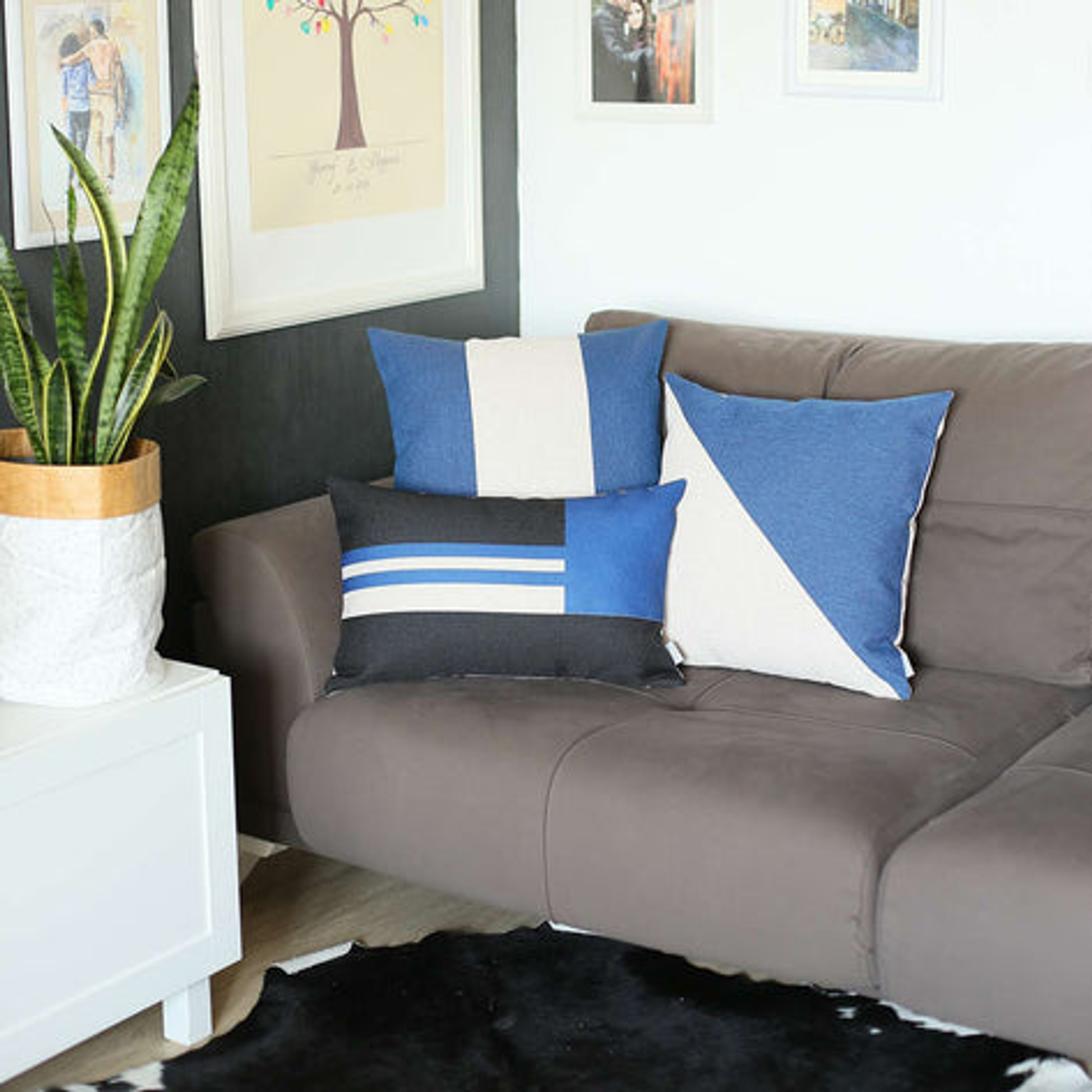 Throw Pillow Cover Vegan Faux Leather 100% Polyester Hidden Zipper Handmade Boho-Chic Unique Patterns Made in Turkey