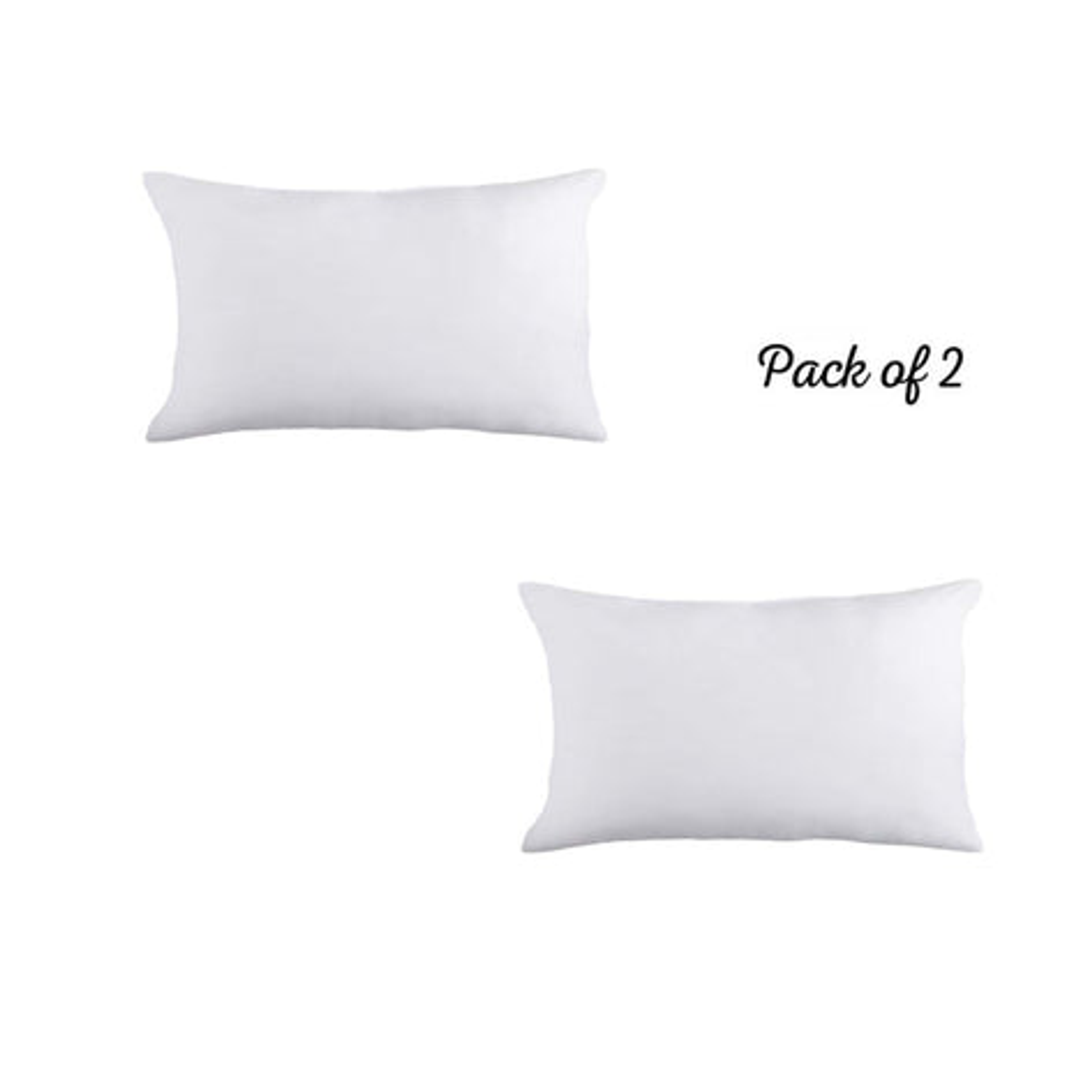 Throw Pillow Insert Filled with Recycled Polyester 100% Cotton Cover Sewn Seam Set of 4 Machine Washable 18x18 and 12x20 Inches
