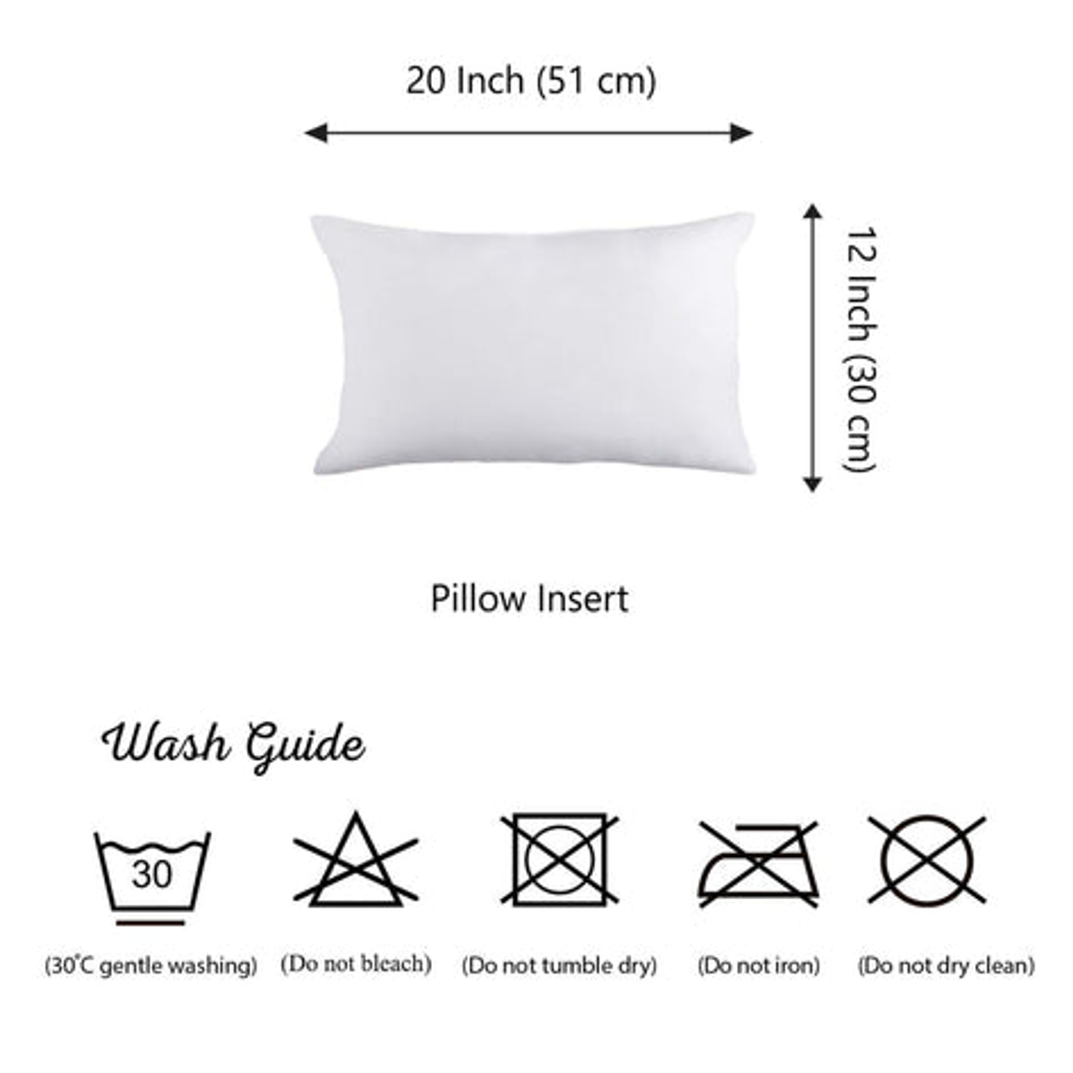Throw Pillow Insert Filled with Recycled Polyester 100% Cotton Cover Sewn Seam Set of 4 Machine Washable 18x18 and 12x20 Inches