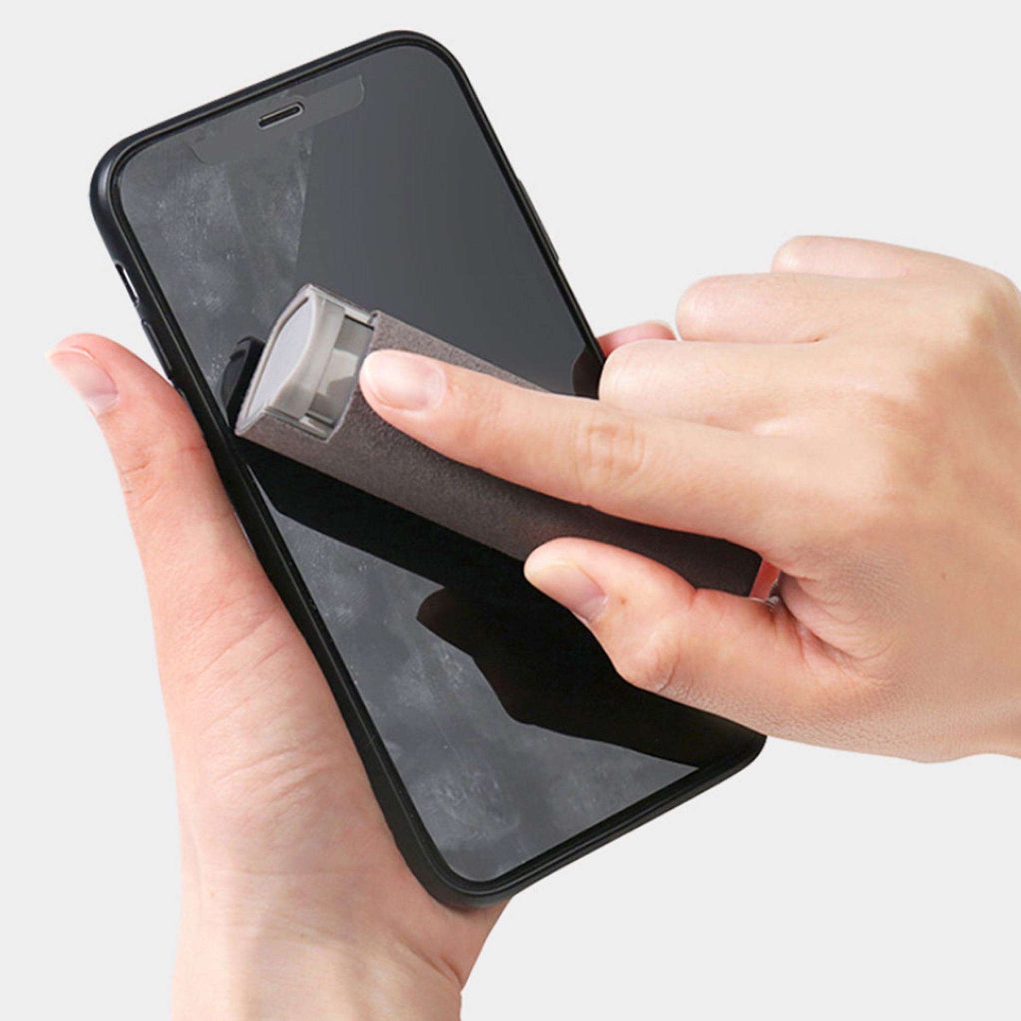 Spray Bottle Screen Cleaner Foam Brush Refillable Portable Grey or Blue For Phones Tablets Laptops Efficiently Cleans Dust Fingerprints Germs