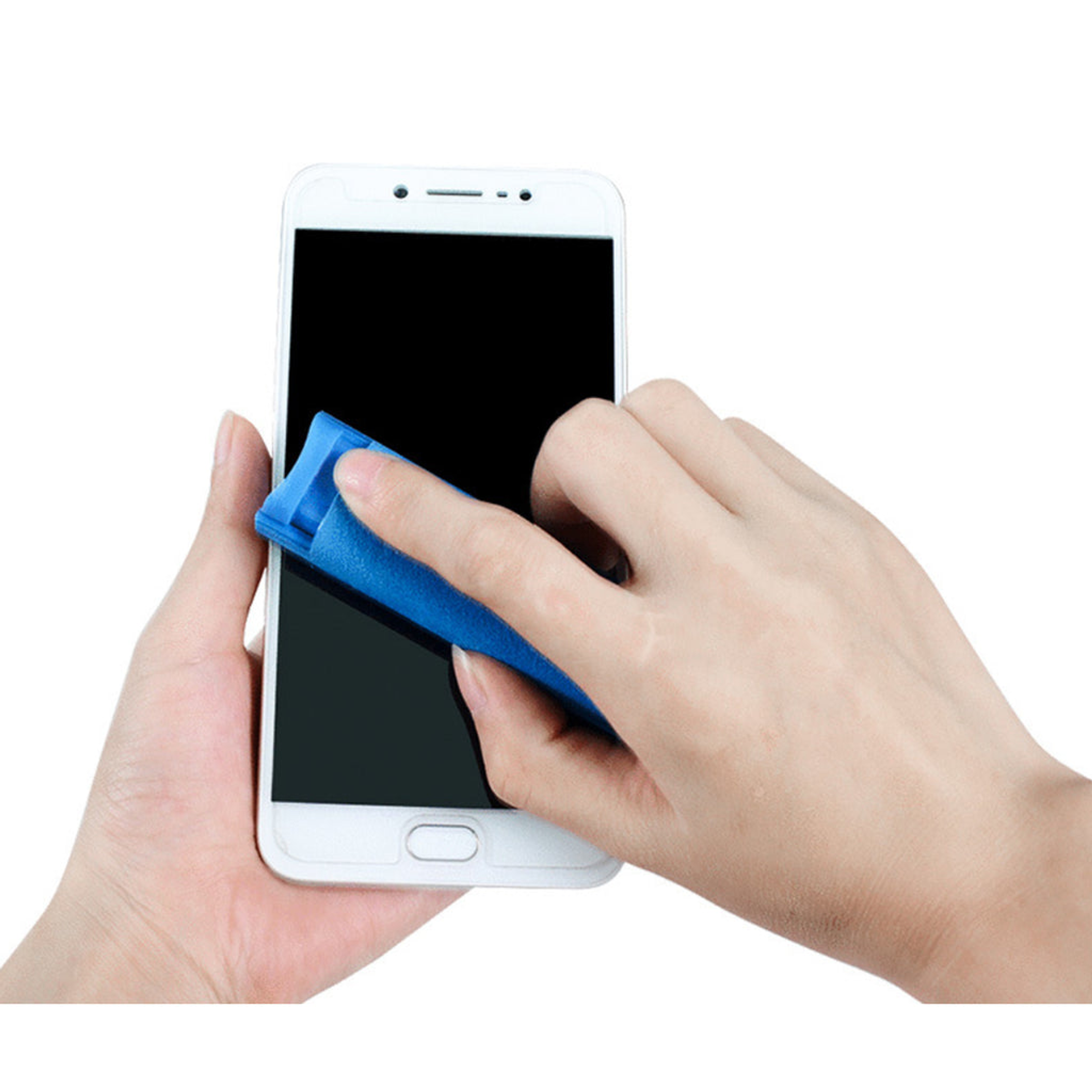 Spray Bottle Screen Cleaner Foam Brush Refillable Portable Grey or Blue For Phones Tablets Laptops Efficiently Cleans Dust Fingerprints Germs