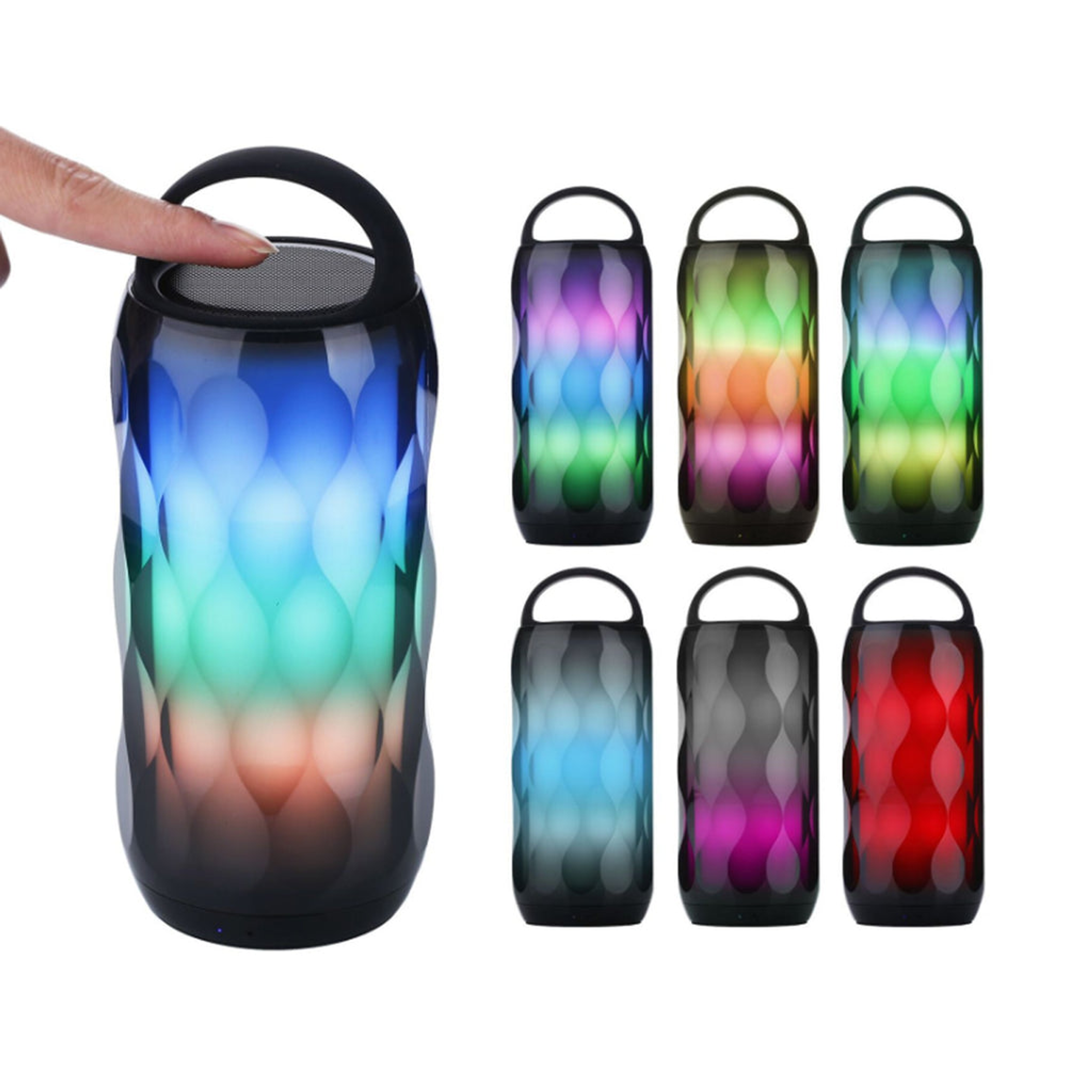 Bluetooth Speaker Mood Lighting LED Color Changing Crystal Clear Sound Six Hours Playtime Compatible with Bluetooth and TF Memory Card