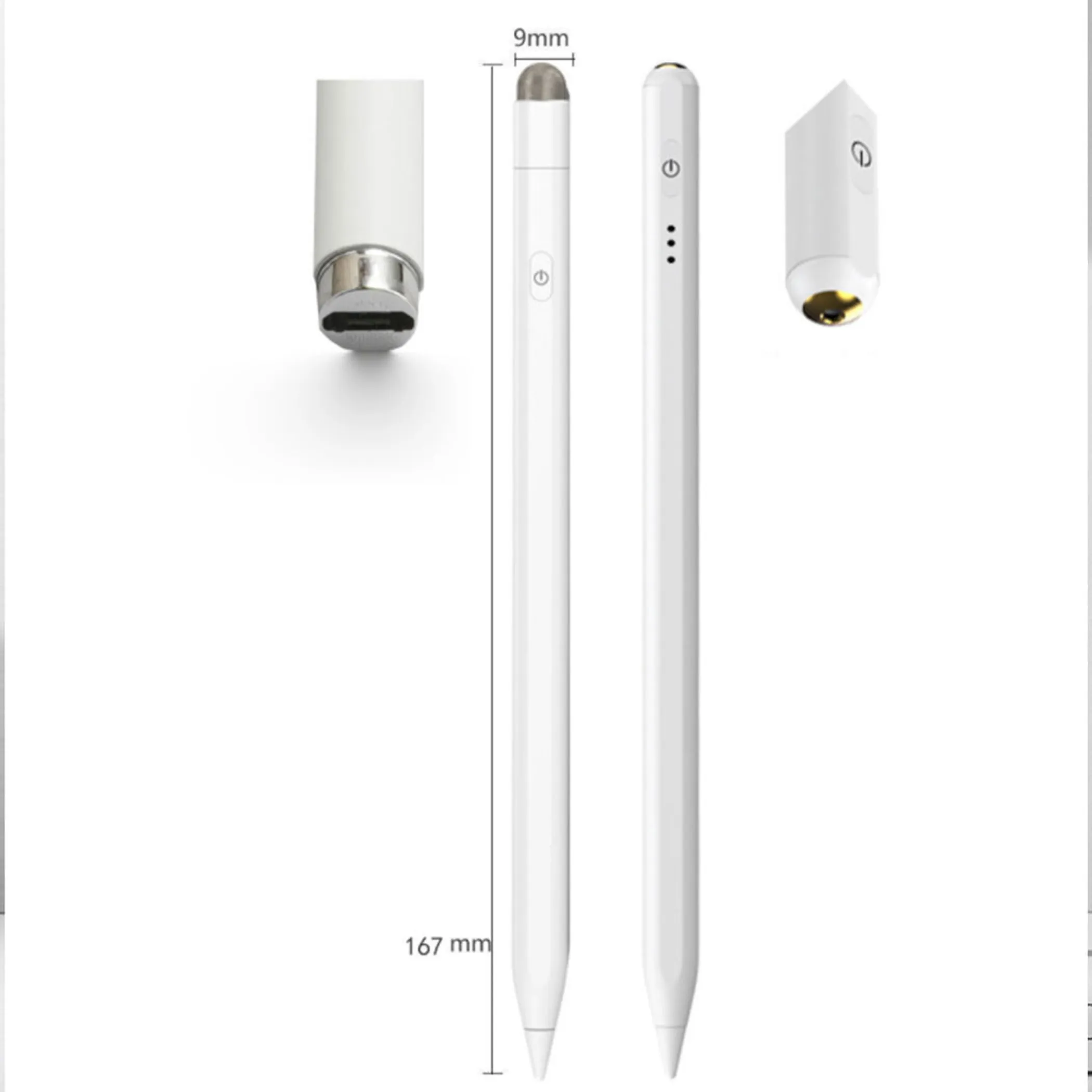 Stylus Pencil for iPad and Tablets Drawing Writing 1.2 mm Fine Tip Aluminum Alloy 20 Hours Battery Life Magnetic Design