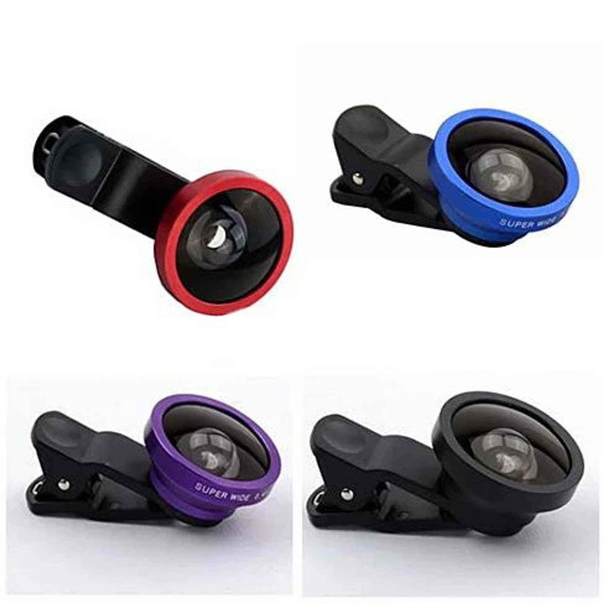 Lens Clip and Snap Wide Angle Lens for iPhone and Any Smartphone All Glass Lens Metal Housing 400 Percent Wider Multiple Colors