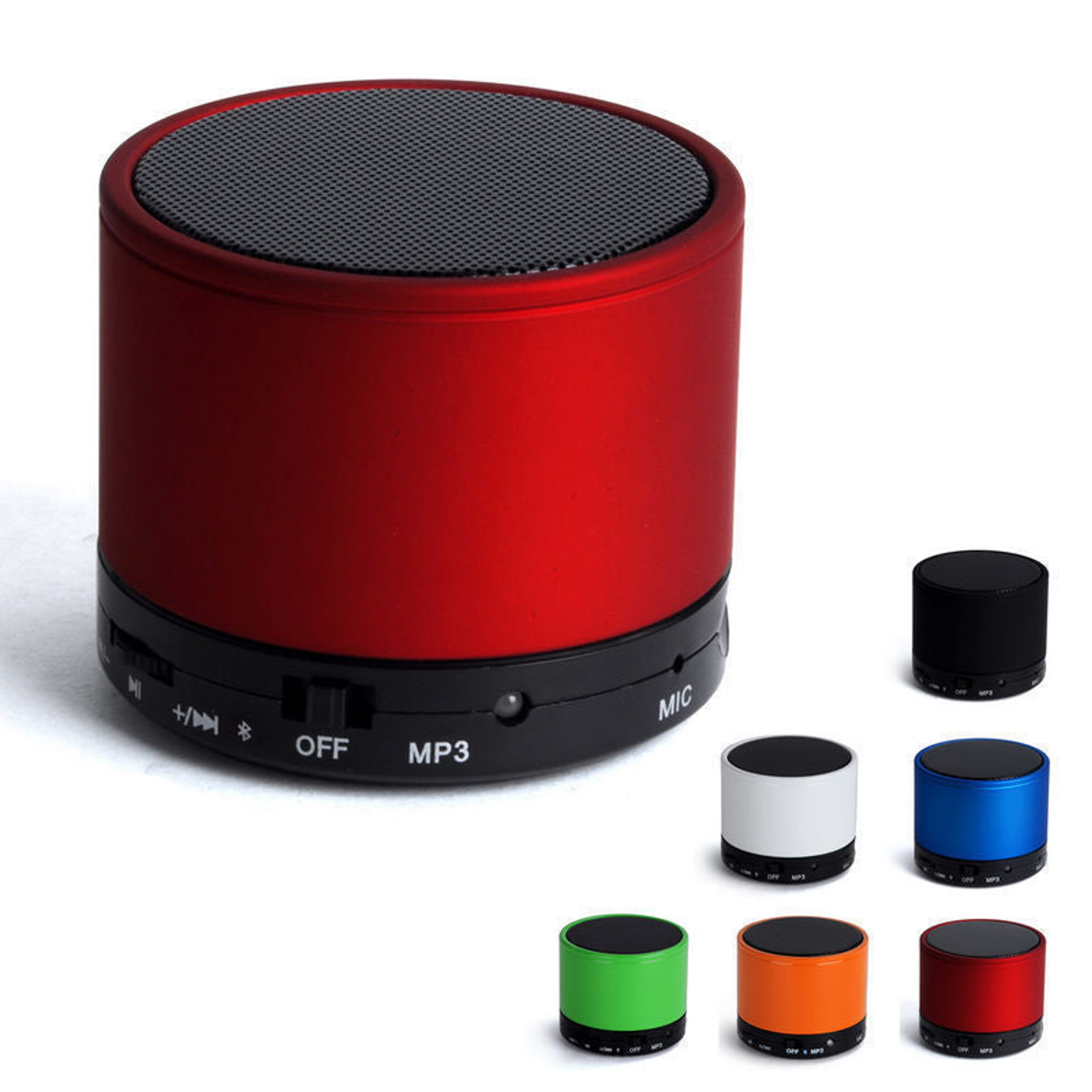Bluetooth Speaker With MP3 Player FM Radio Rechargeable Battery 2.5 Inch Tall 2 Inch Round Compatible With iPhone iPad Samsung 32GB SD Card Slot