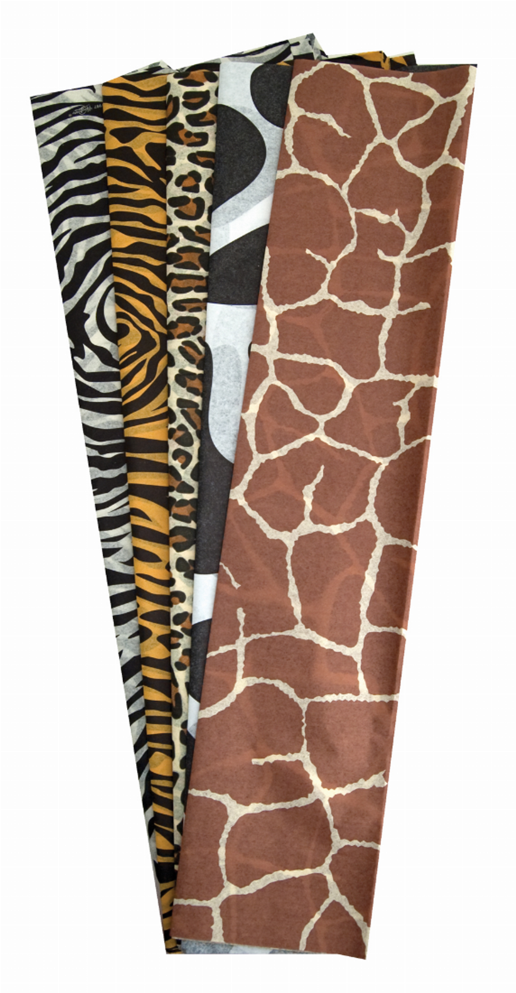 Tissue Paper Non-Bleeding 20 Sheets 20inx30in Animal Skin Designs Assortment 4 Each of 5 Designs