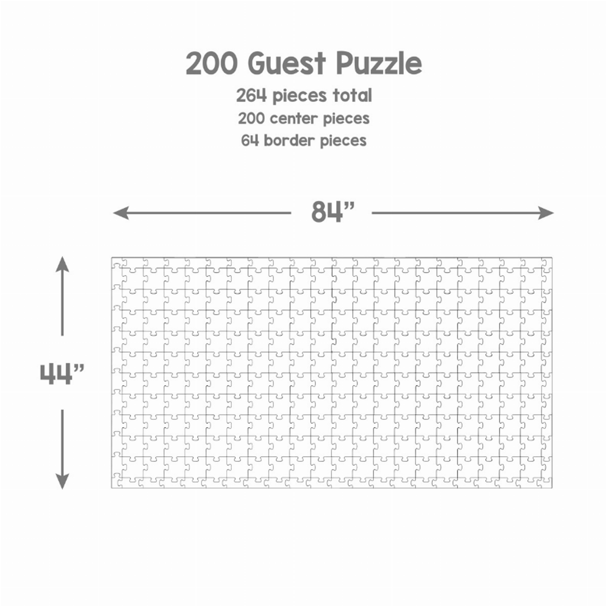 Puzzle Guest 200 Center Pieces 88 Border Pieces 20in x 28in