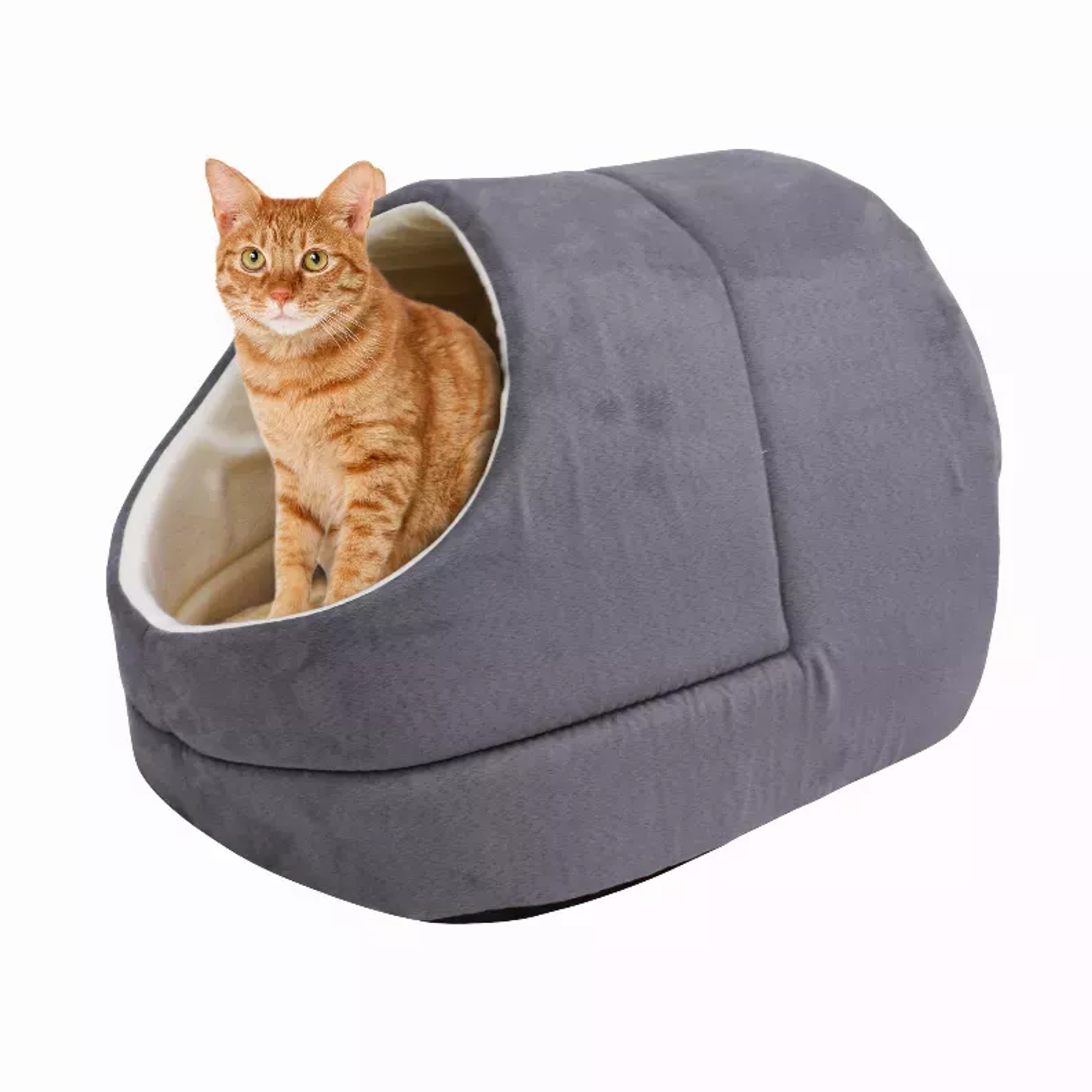 GOOPAWS Cat Cave for Cat and Warming Burrow Cat Bed, Pet Hideway Sleeping Cuddle Cave Image 1