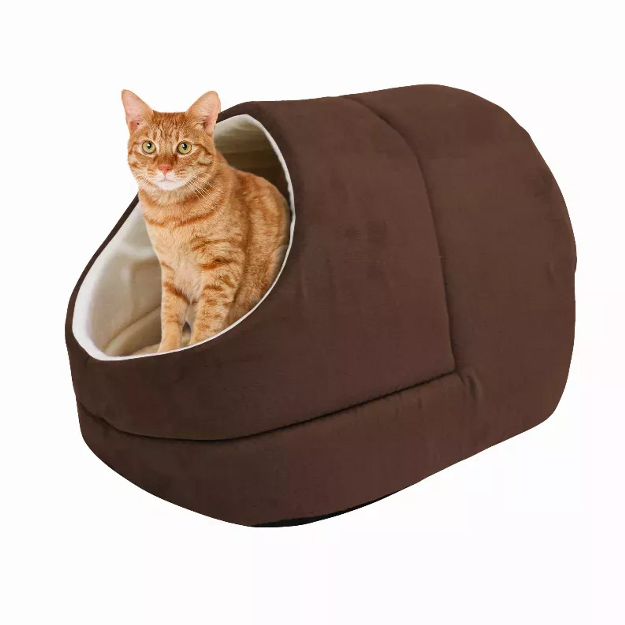 GOOPAWS Cat Cave for Cat and Warming Burrow Cat Bed, Pet Hideway Sleeping Cuddle Cave Image 1