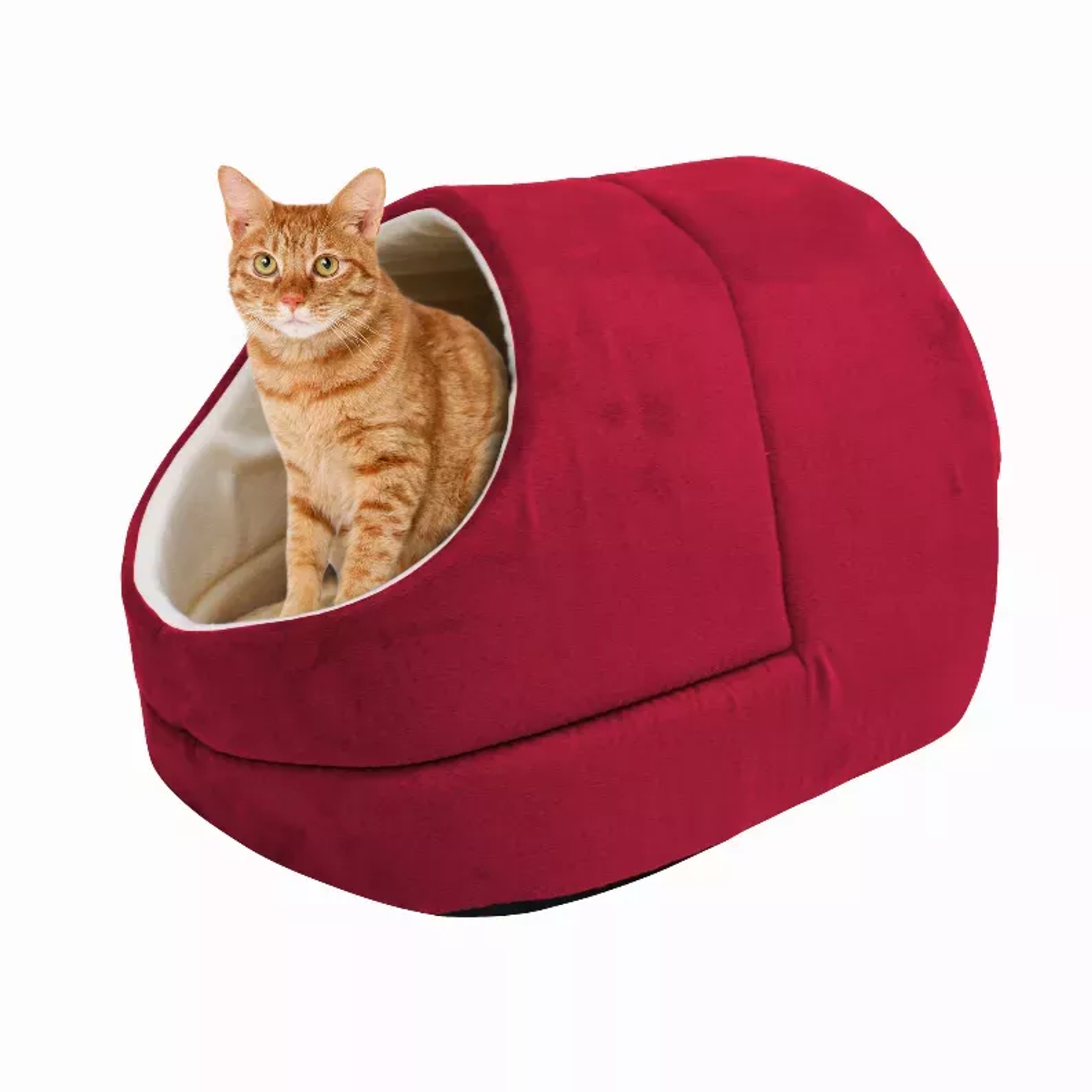 GOOPAWS Cat Cave for Cat and Warming Burrow Cat Bed, Pet Hideway Sleeping Cuddle Cave Image 1