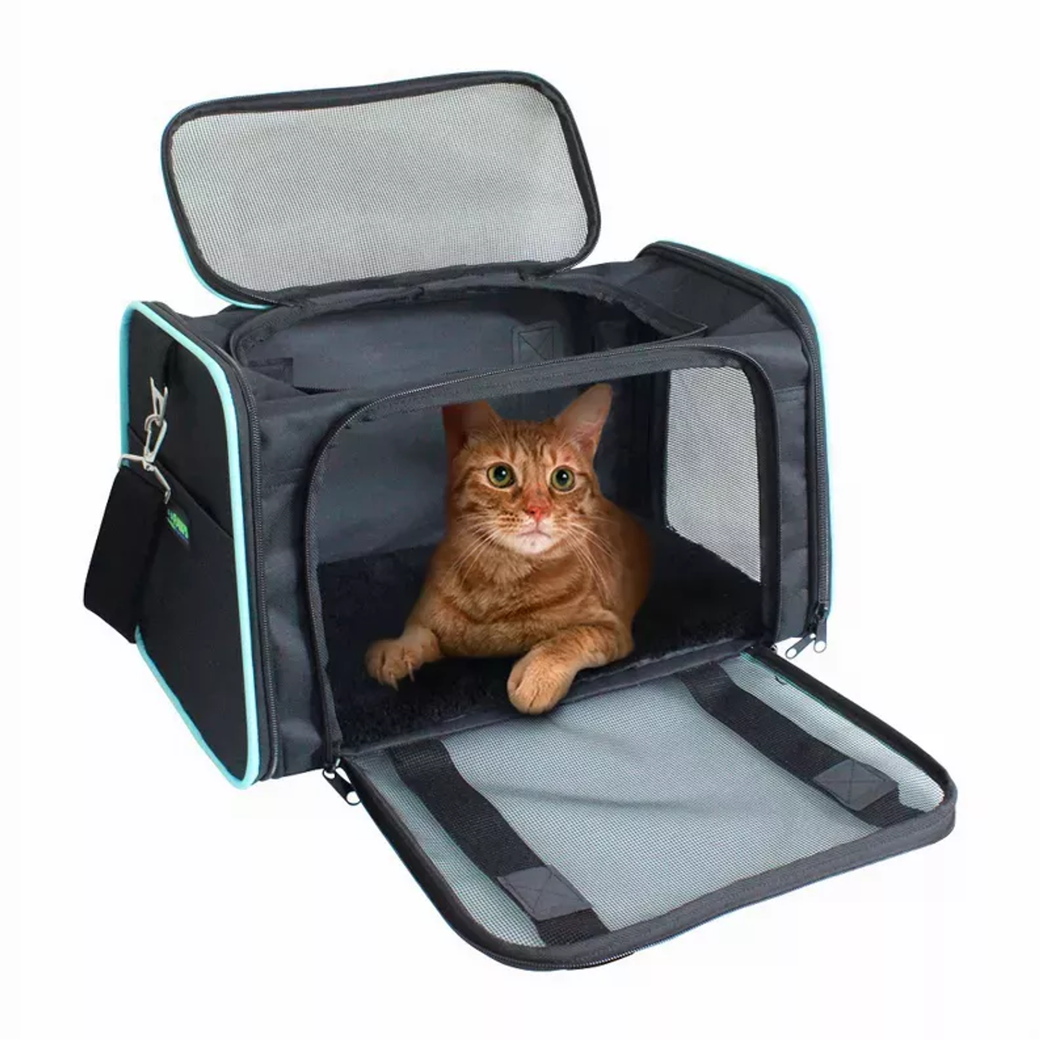 GOOPAWS Soft-Sided Kennel Pet Carrier for Small Dogs, Cats, Puppy, Airline Approved Cat Carriers Dog Carrier Collapsible, Travel Handbag & Car Seat Image 1