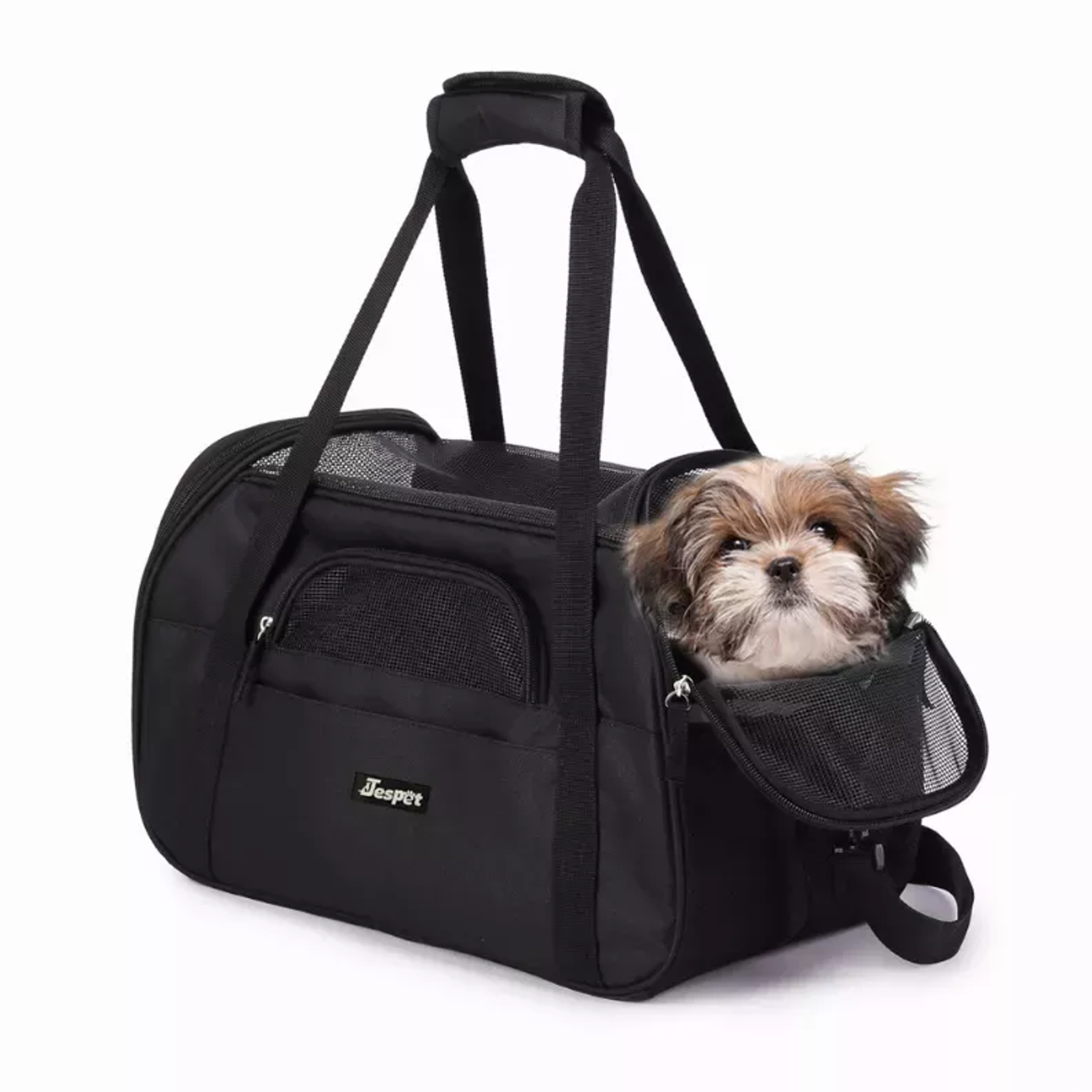 JESPET Soft-Sided Kennel Pet Carrier for Small Dogs, Cats, Puppy, Airline Approved Cat Carriers Dog Carrier Collapsible, Travel Handbag & Car Seat Image 1