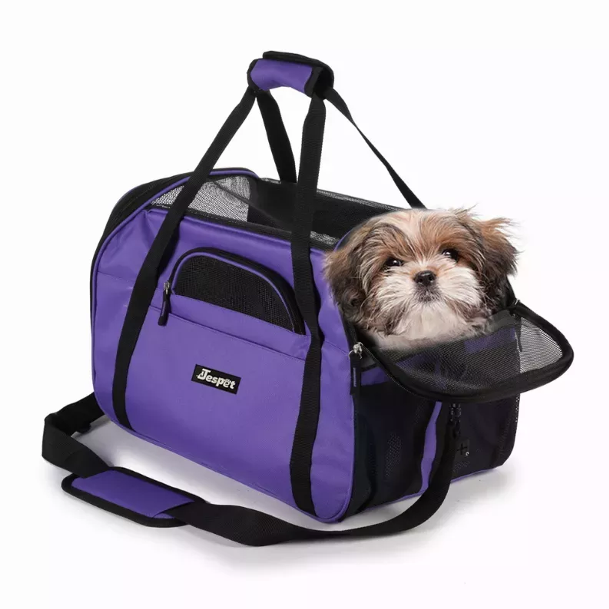 JESPET Soft-Sided Kennel Pet Carrier for Small Dogs, Cats, Puppy, Airline Approved Cat Carriers Dog Carrier Collapsible, Travel Handbag & Car Seat Image 1