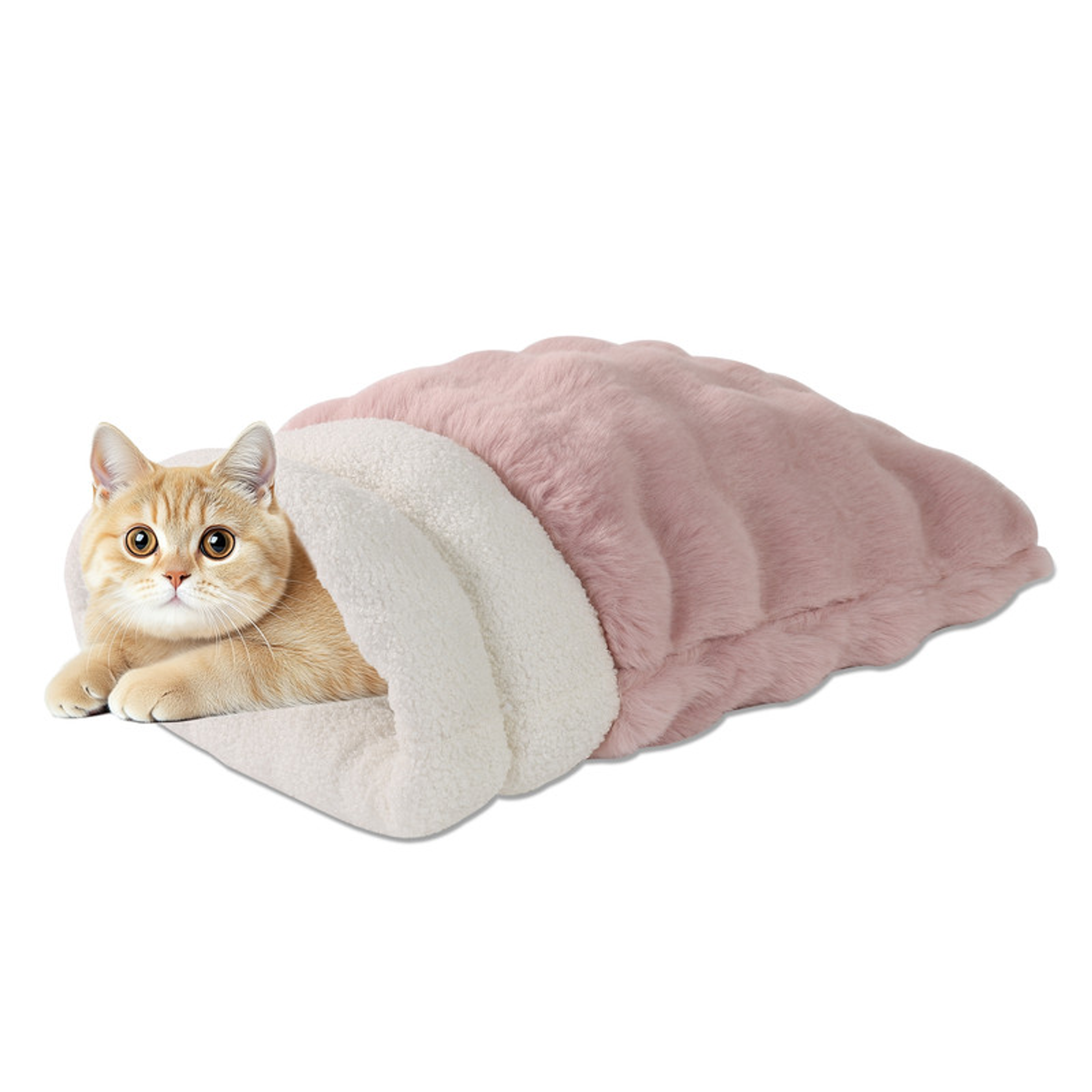 GOOPAWS 4 in 1 Self Warming Cat Sack Bed Cave 21 x 17 x 3 inches Pink