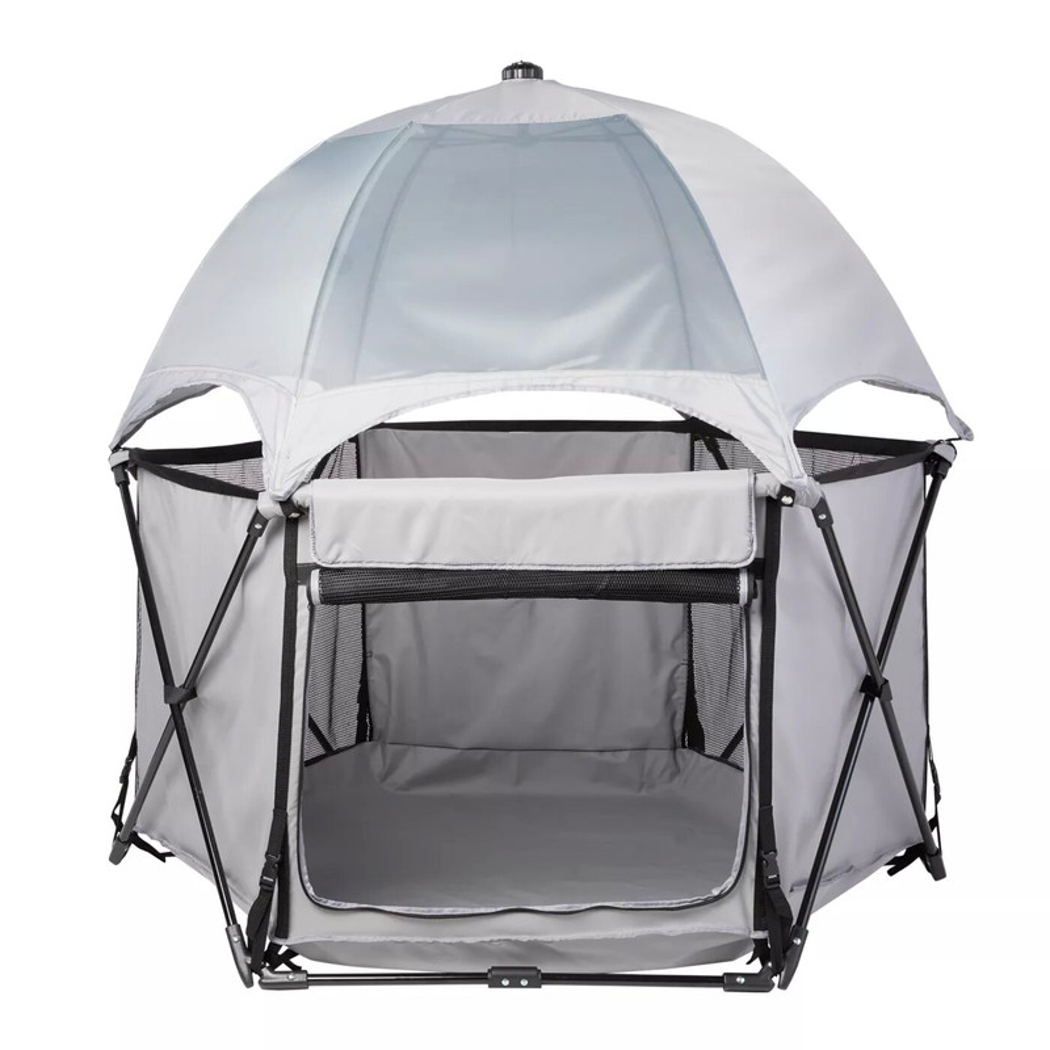 Deluxe Shade Playpen 28 in H x 50 in DIA Grey