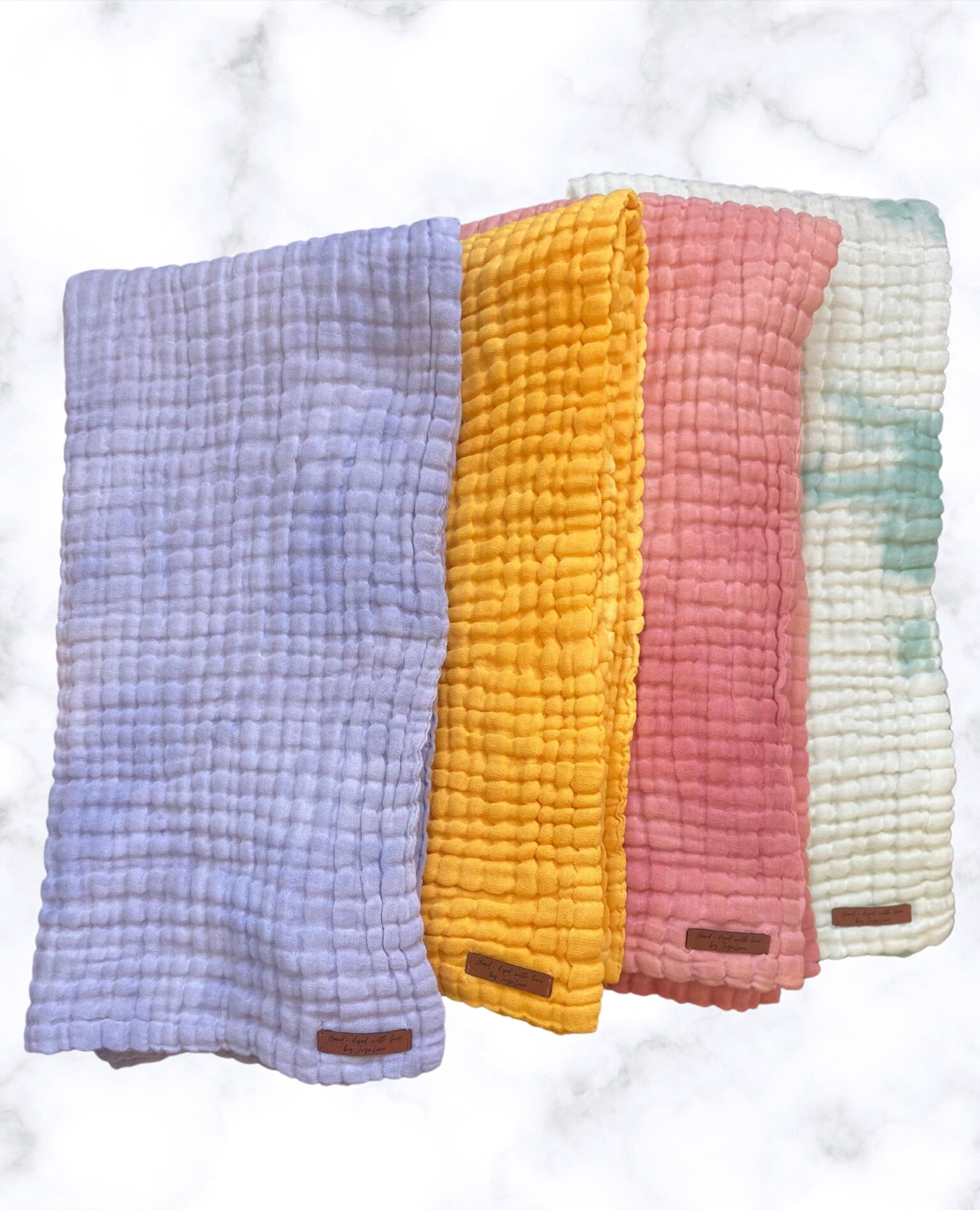 Muslin Throw Blanket Multi-Purpose 47 x 47 Inches Hand-Dyed Ecofriendly 100 Percent Cotton Unique Patterns