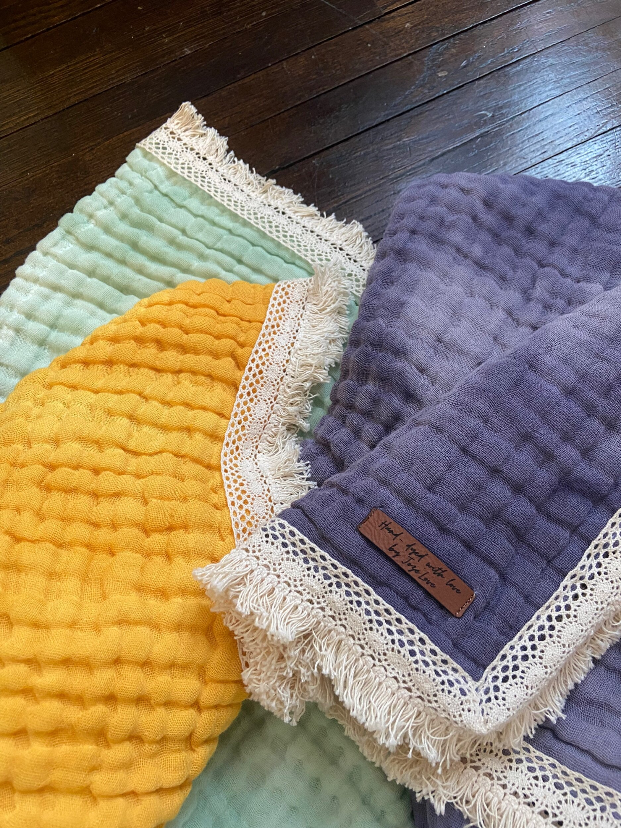 Quilt Multi-Purpose 47 x 47 Ecofriendly 100% Cotton Hand-Dyed Unique Colorful Patterns