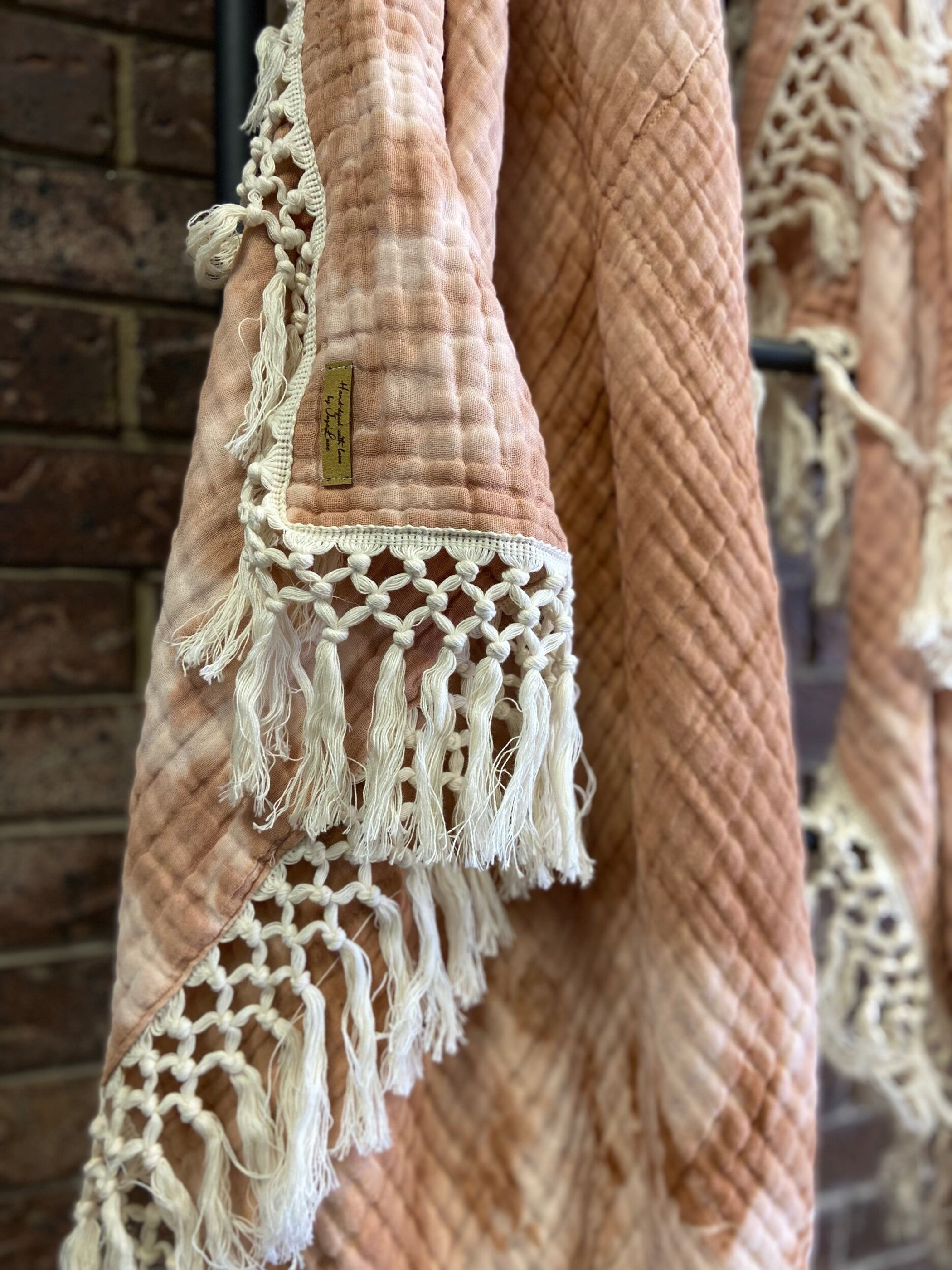 Quilt Multi-Purpose 47 x 47 Ecofriendly 100% Cotton Hand-Dyed Unique Colorful Patterns